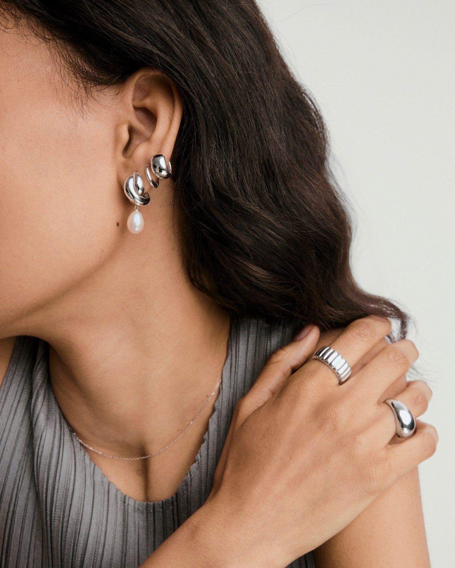 Brioche Pearl Drop Earrings