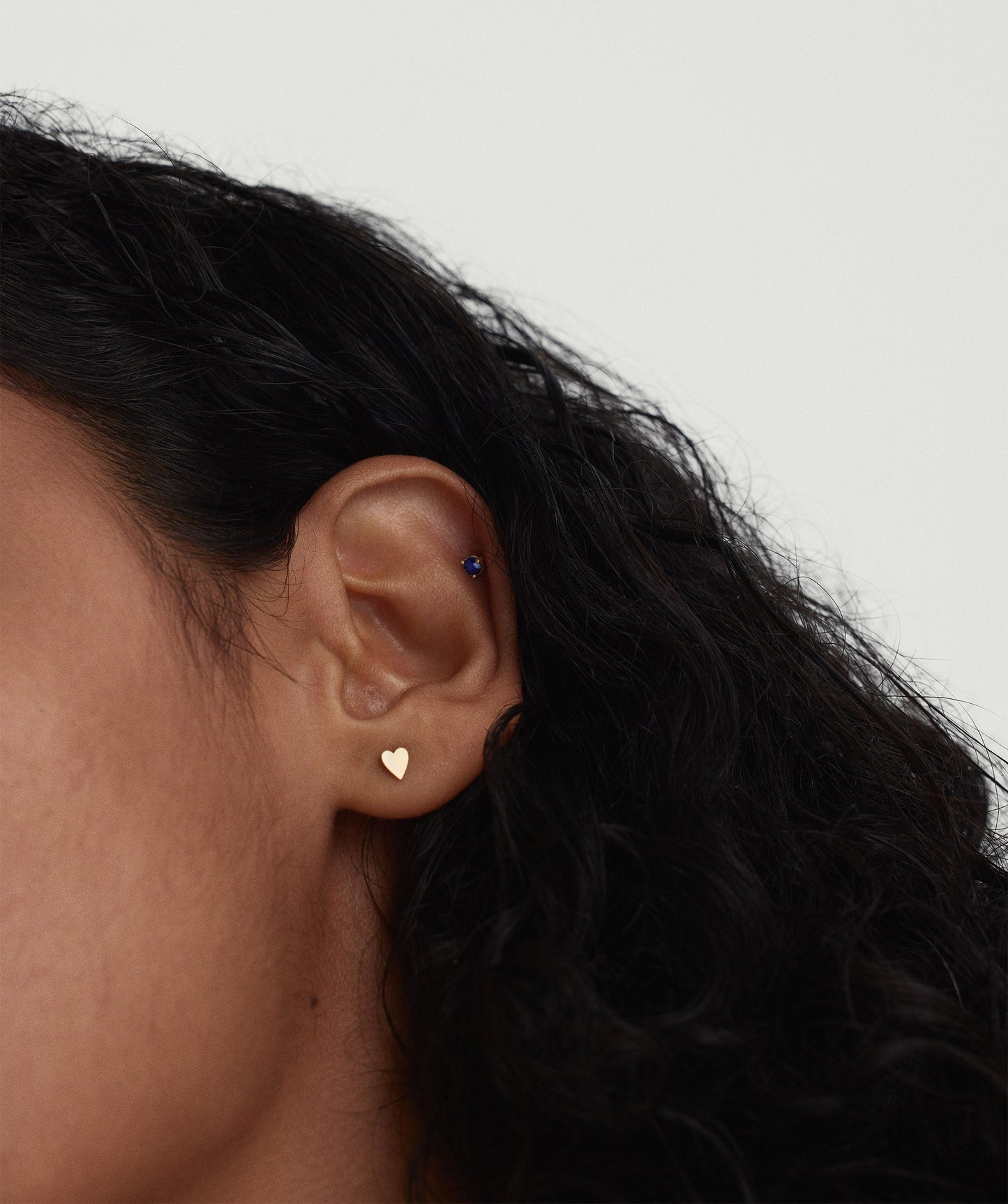 Solid Gold Mini Heart Stud (single)