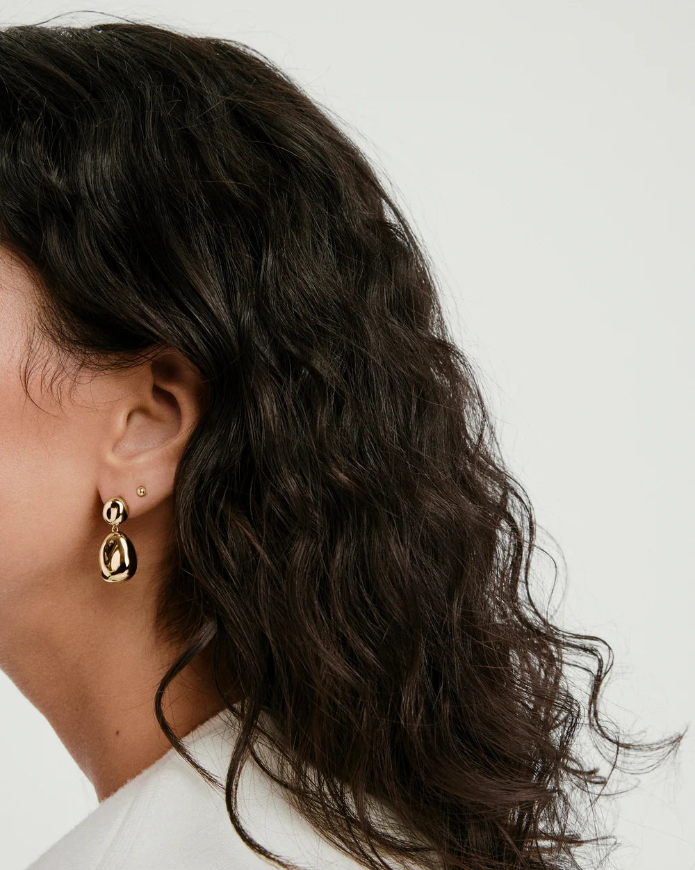 Organic Dome Drop Earrings