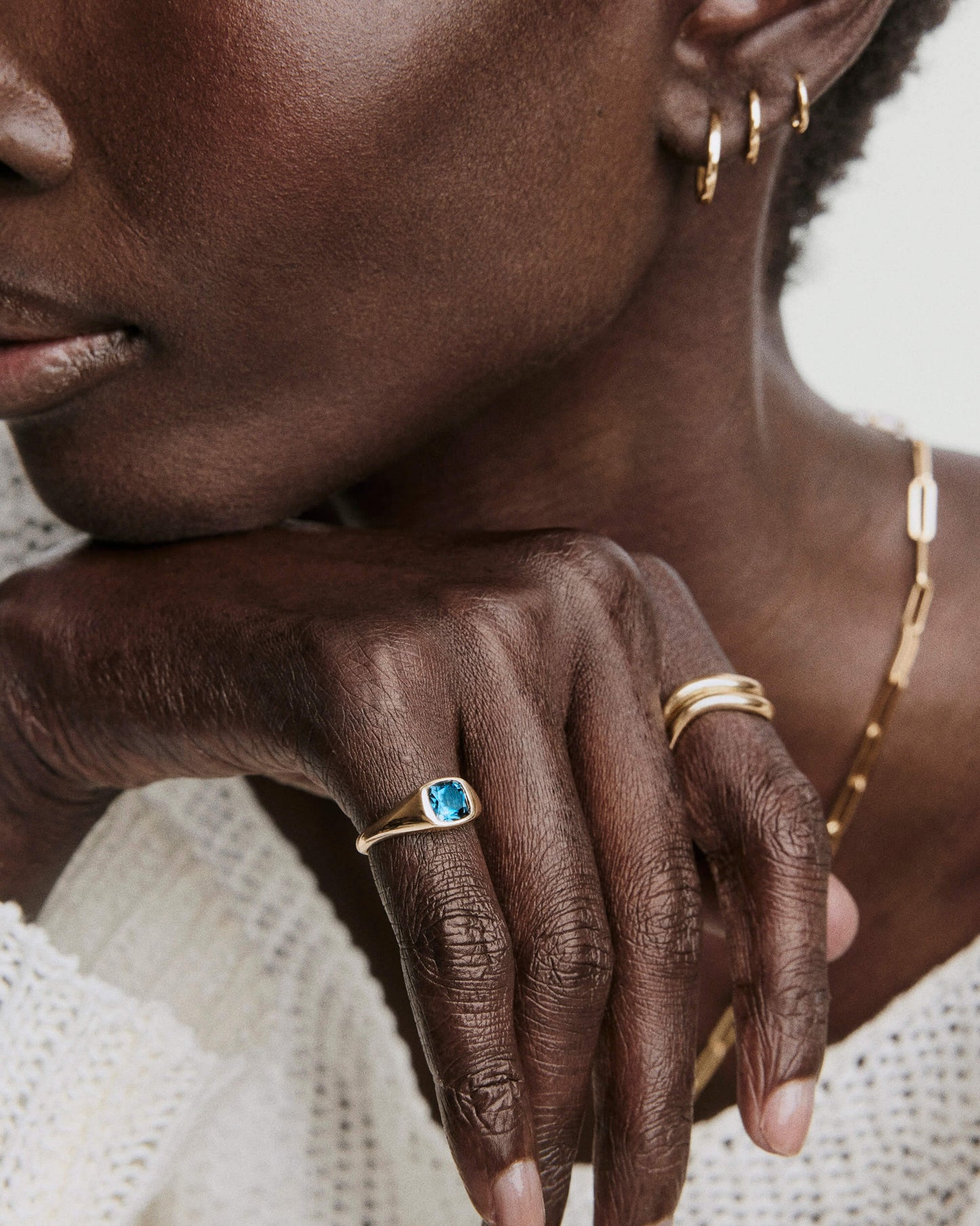 Boss Gemstone Signet Pinky Ring LBT