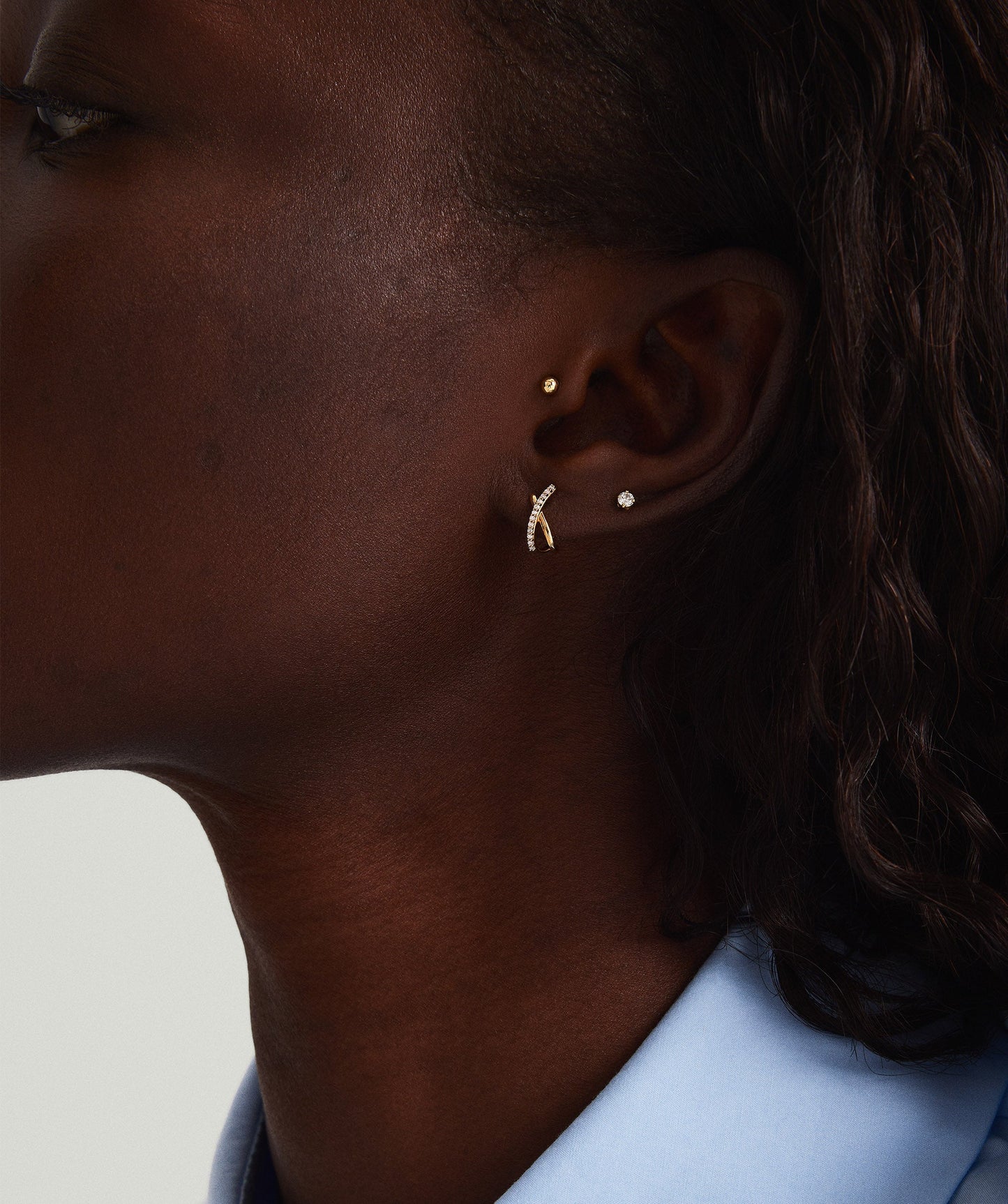 Pave Diamond X Studs