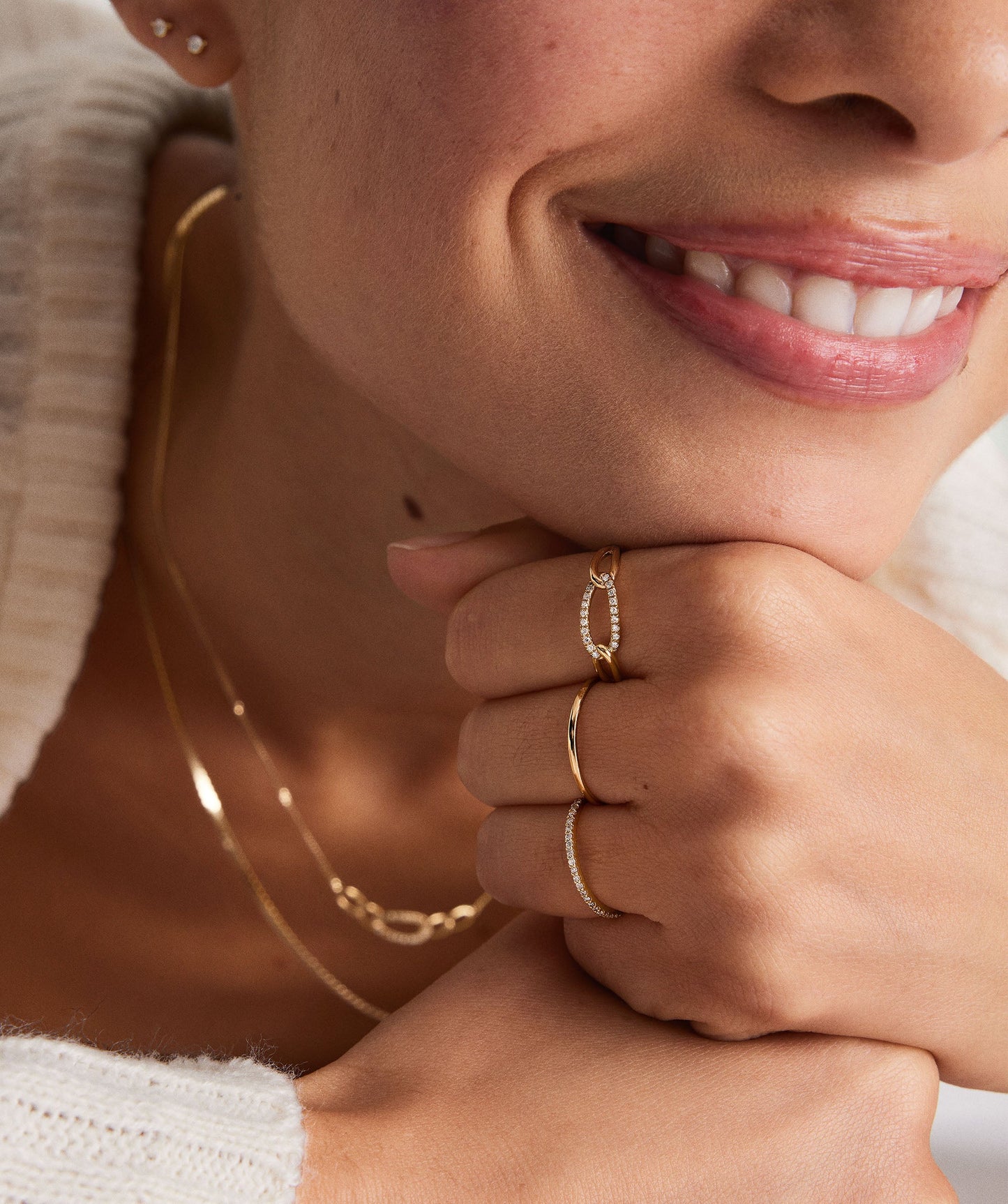 Pave Diamond Oversized Curb Ring