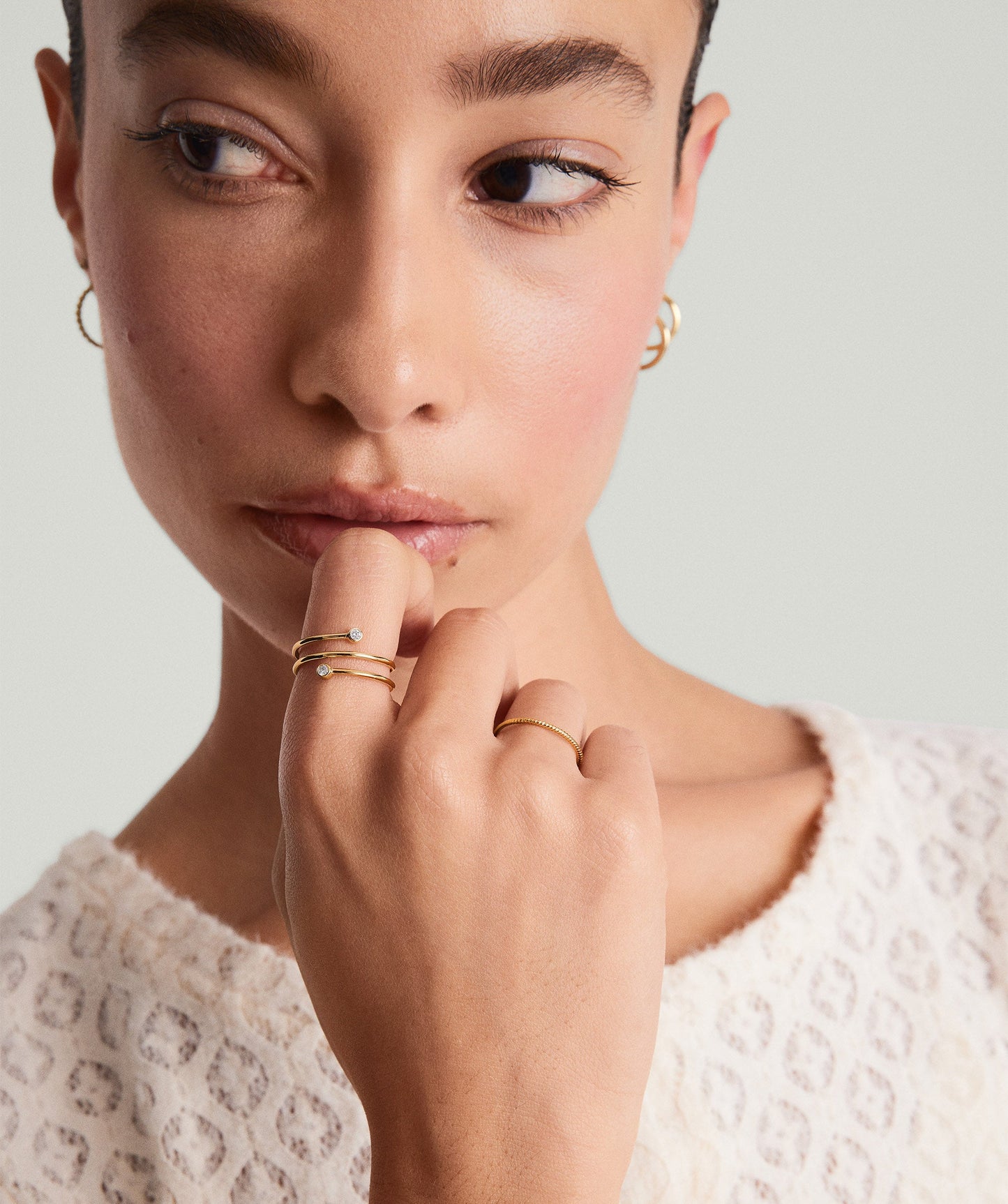 Diamond Coil Ring