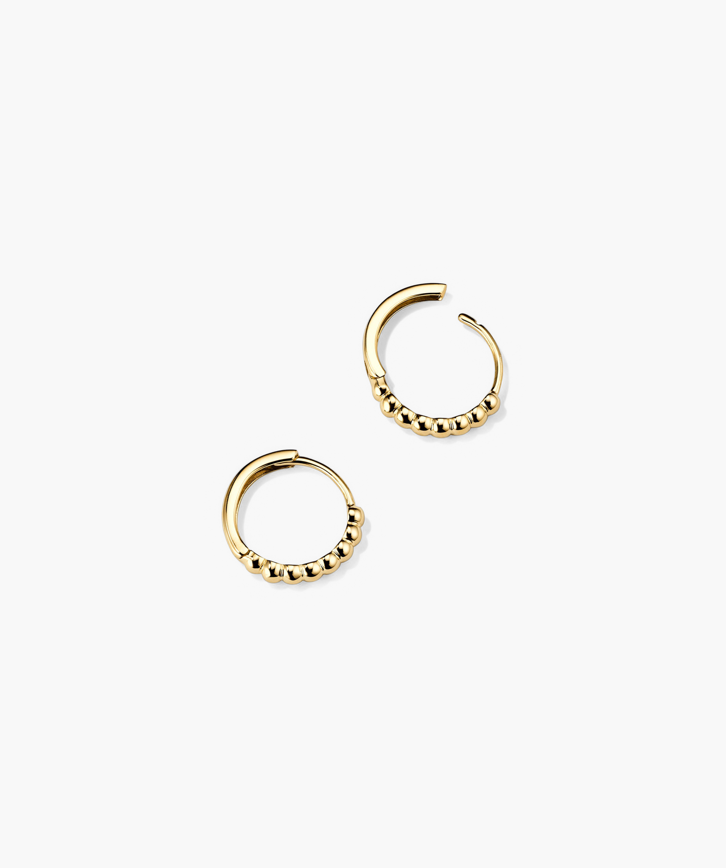 Beaded Huggie Hoops