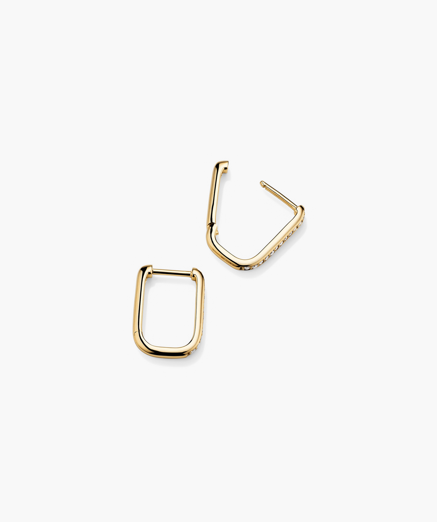 Pave Diamond Small U Hoops