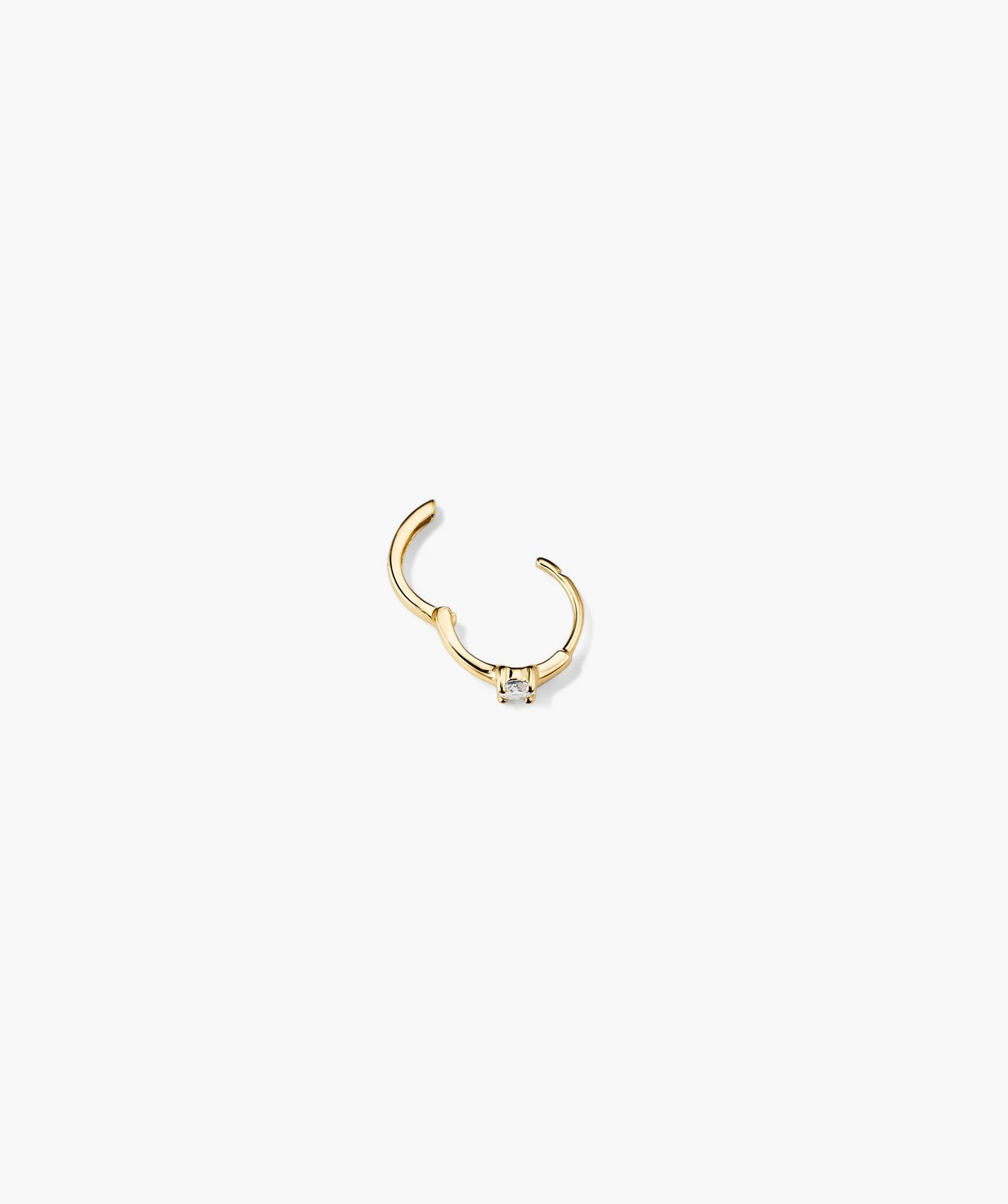 Single Colored Mini Hoop White Sapphire