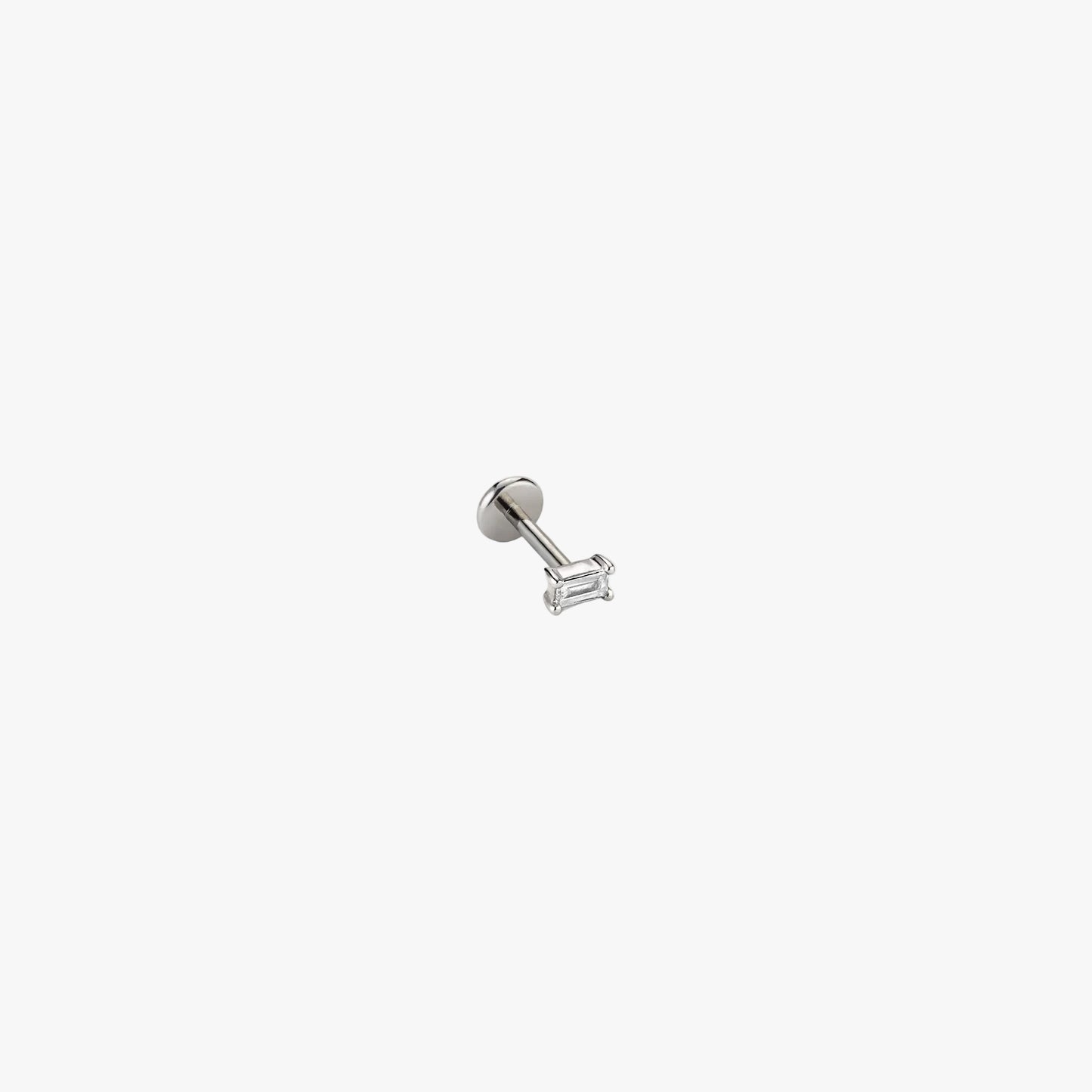 Pos - Baguette Diamond Flat Back Stud