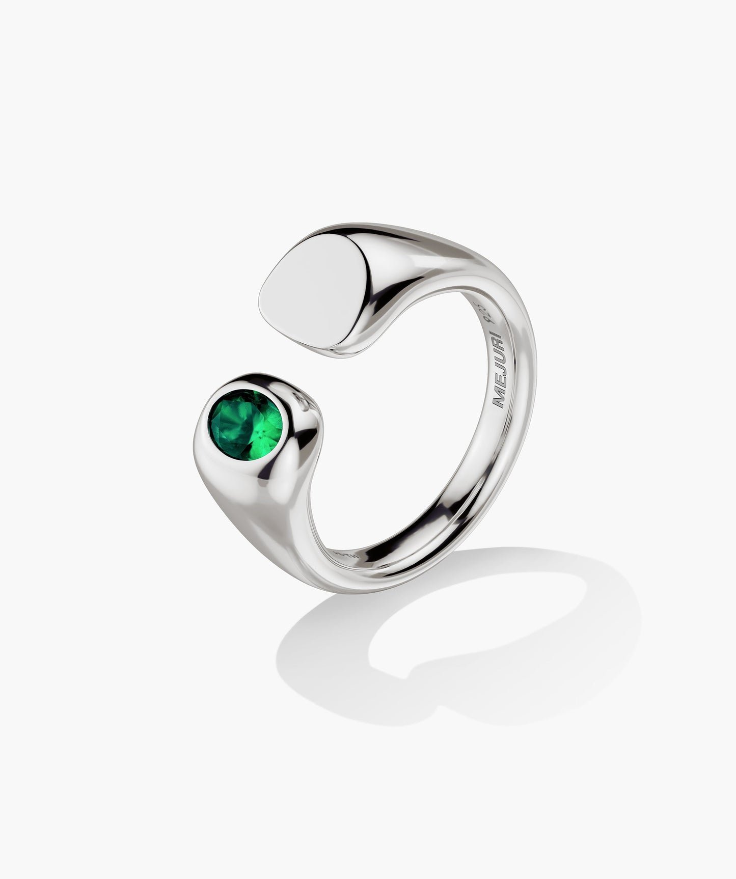 Open Signet Ring Gemstone Silver