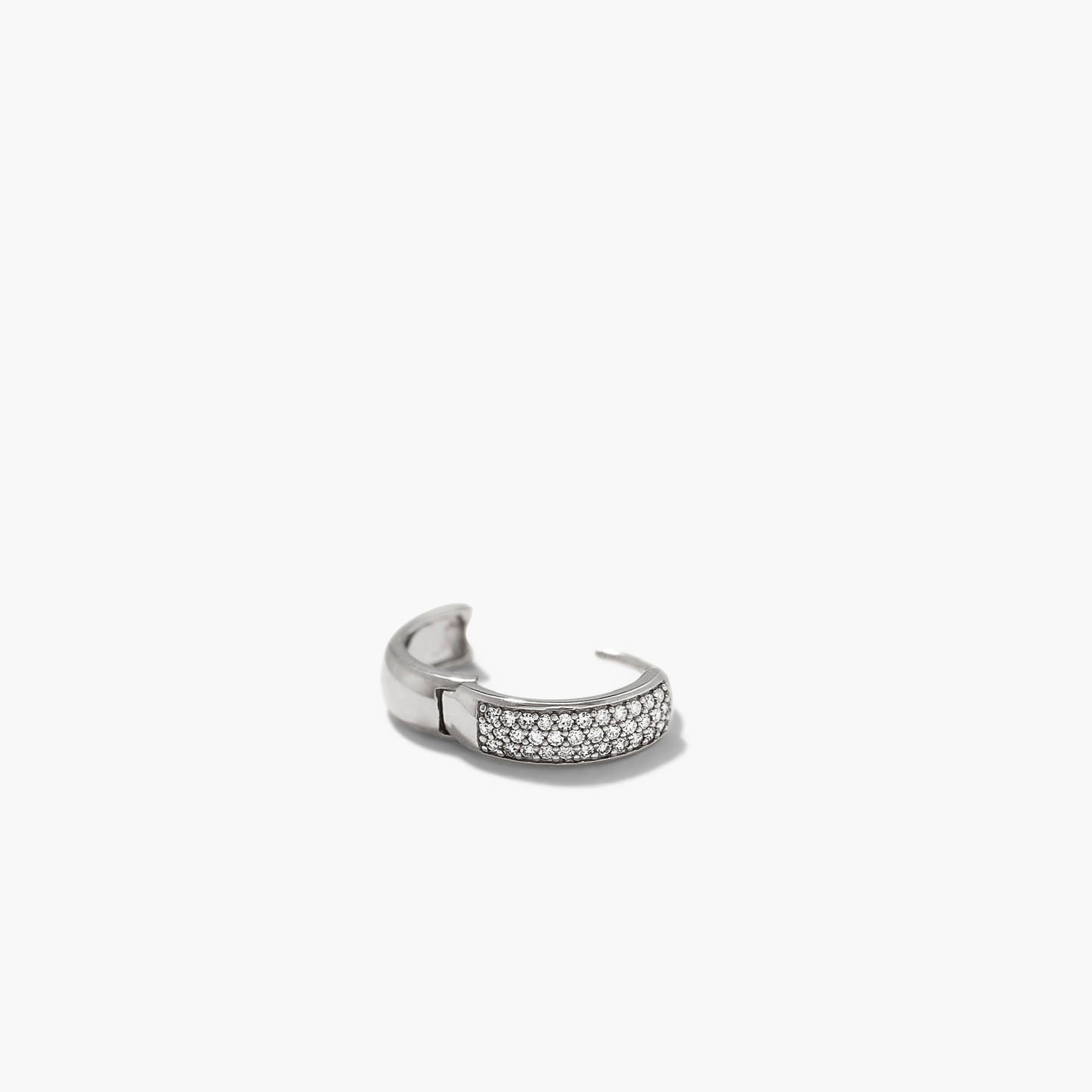 Bold Pave Diamond Huggie Hoops