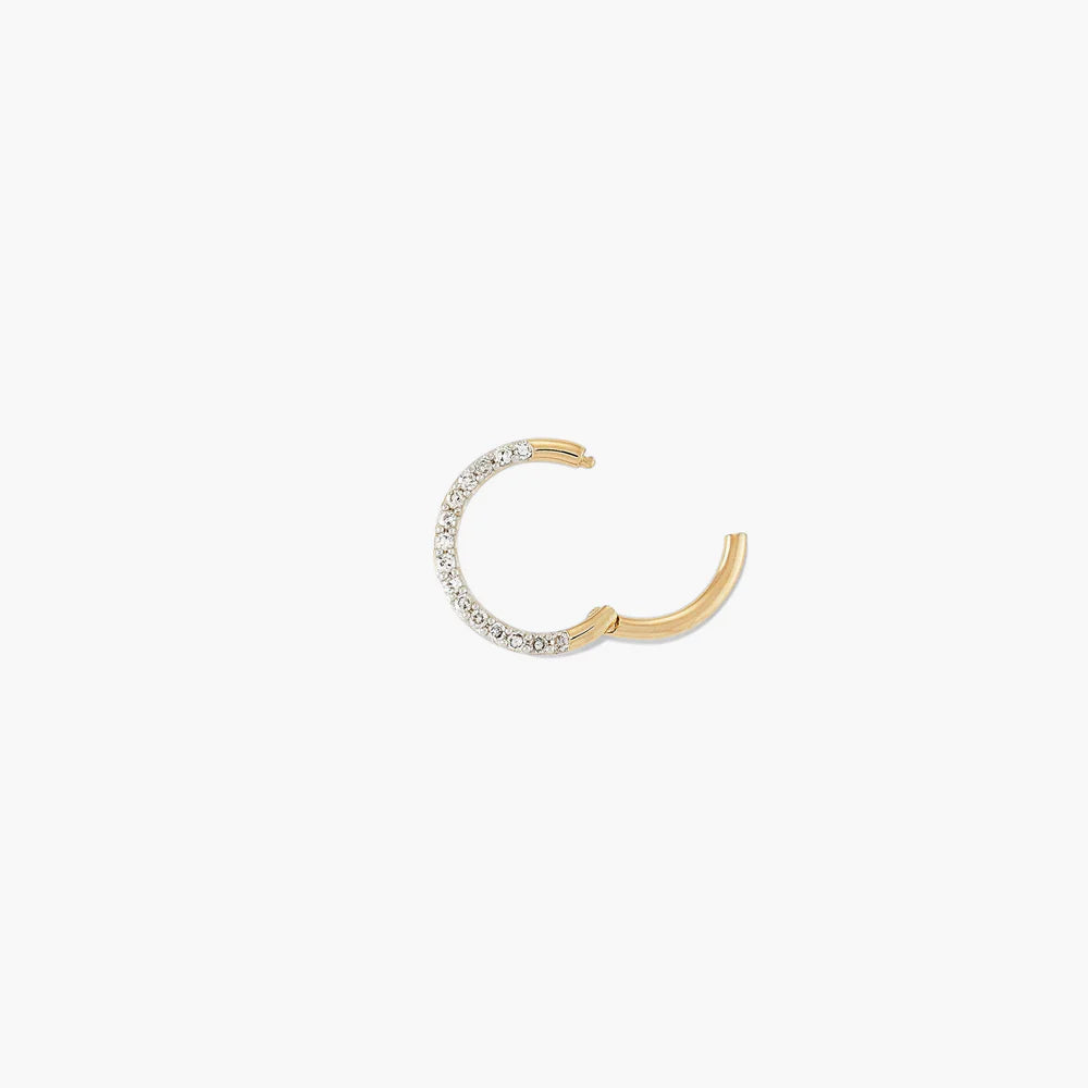 Cartilage Pave Diamond Mini Hoop