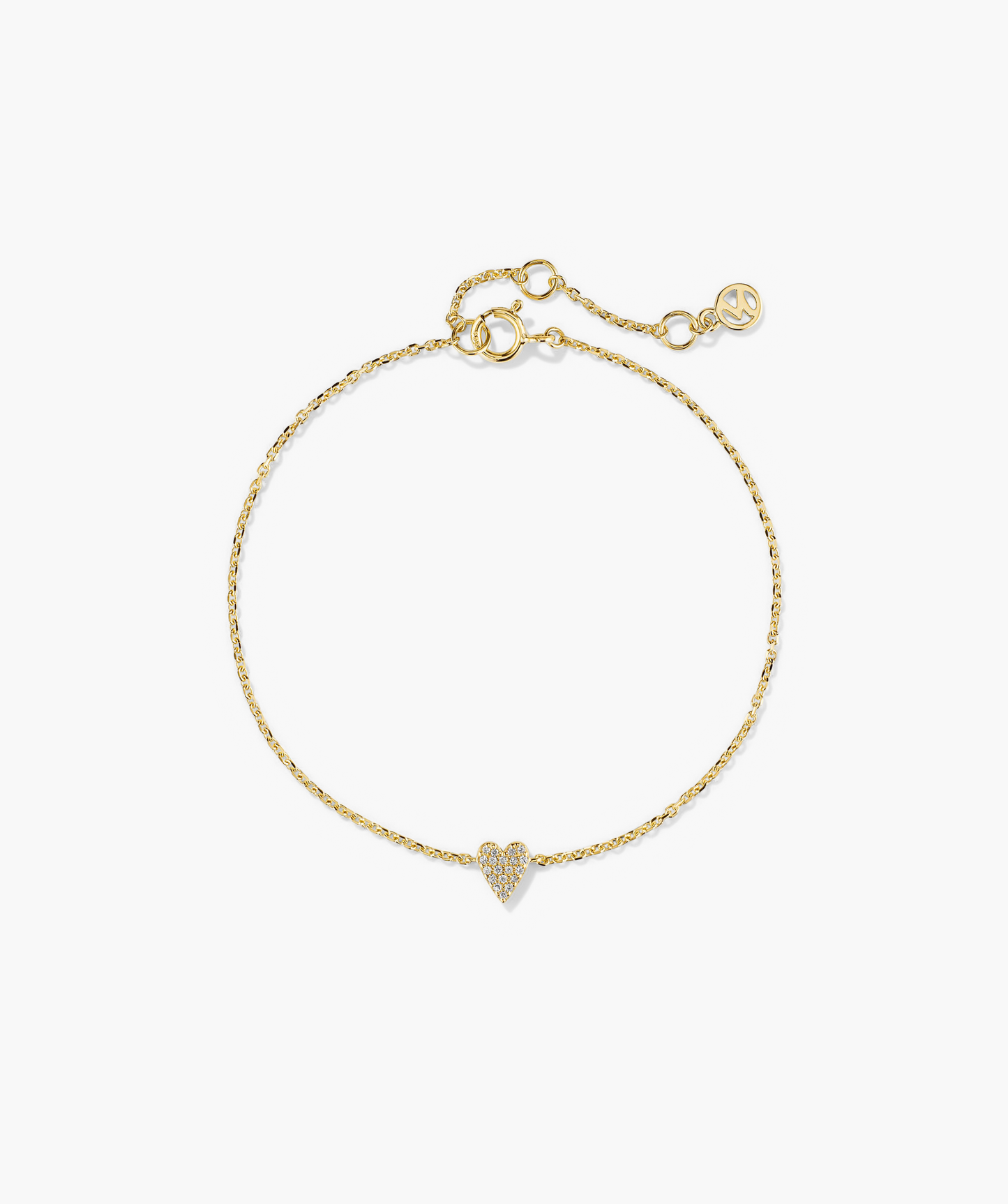 Mini Heart Pave Diamond Bracelet