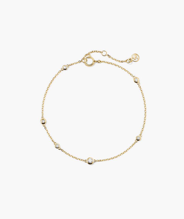 Multi Gemstone Station Bracelet