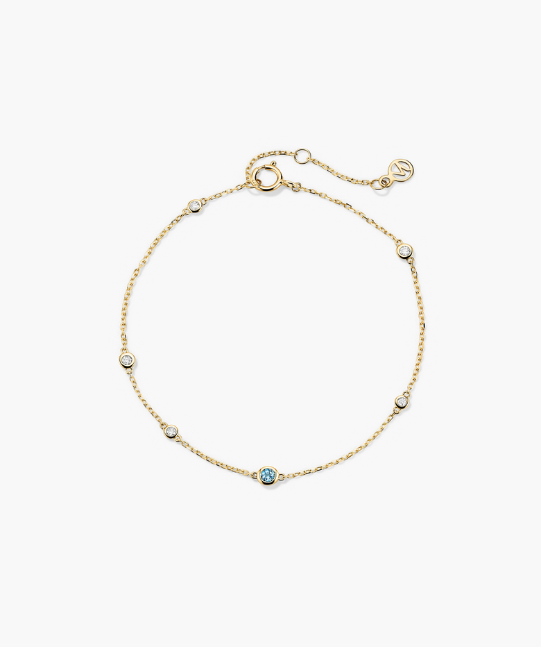 Multi Gemstone Station Bracelet