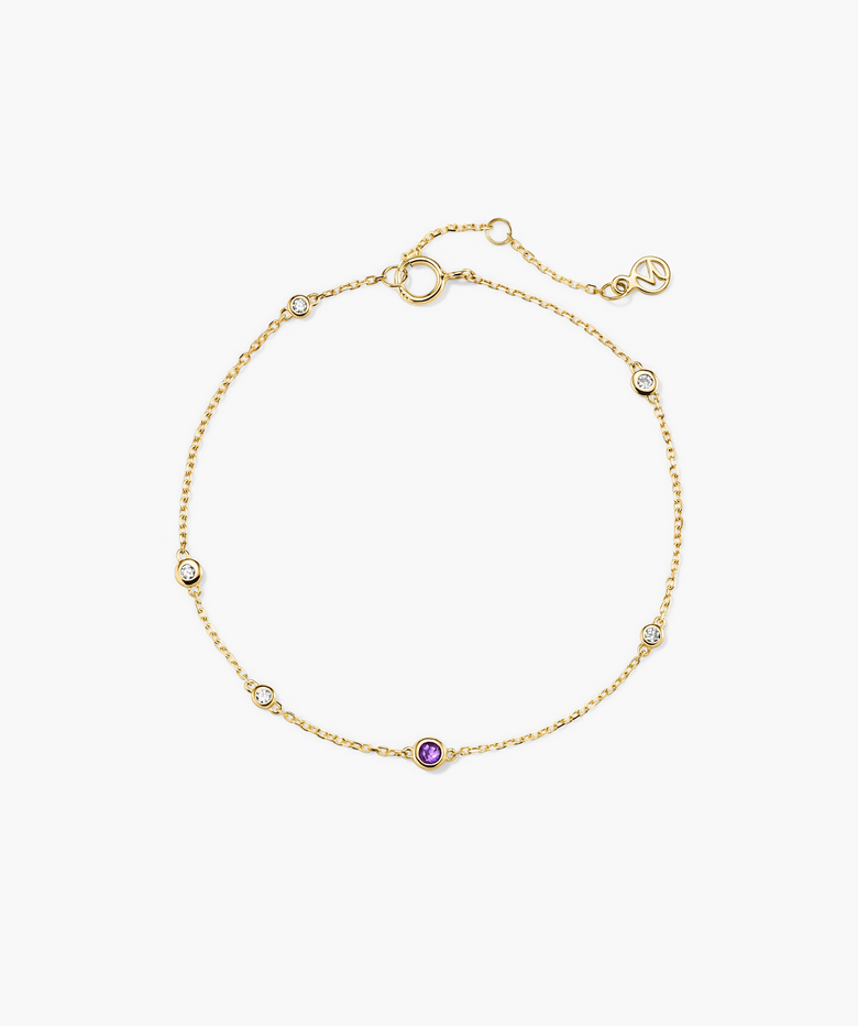 Multi Gemstone Station Bracelet