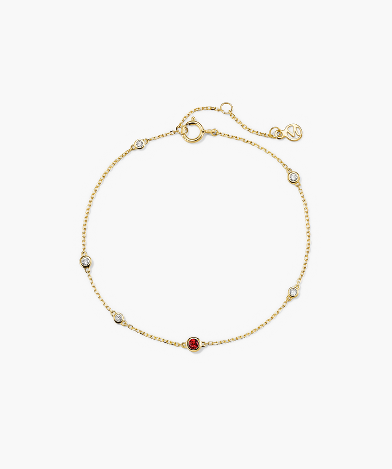 Multi Gemstone Station Bracelet