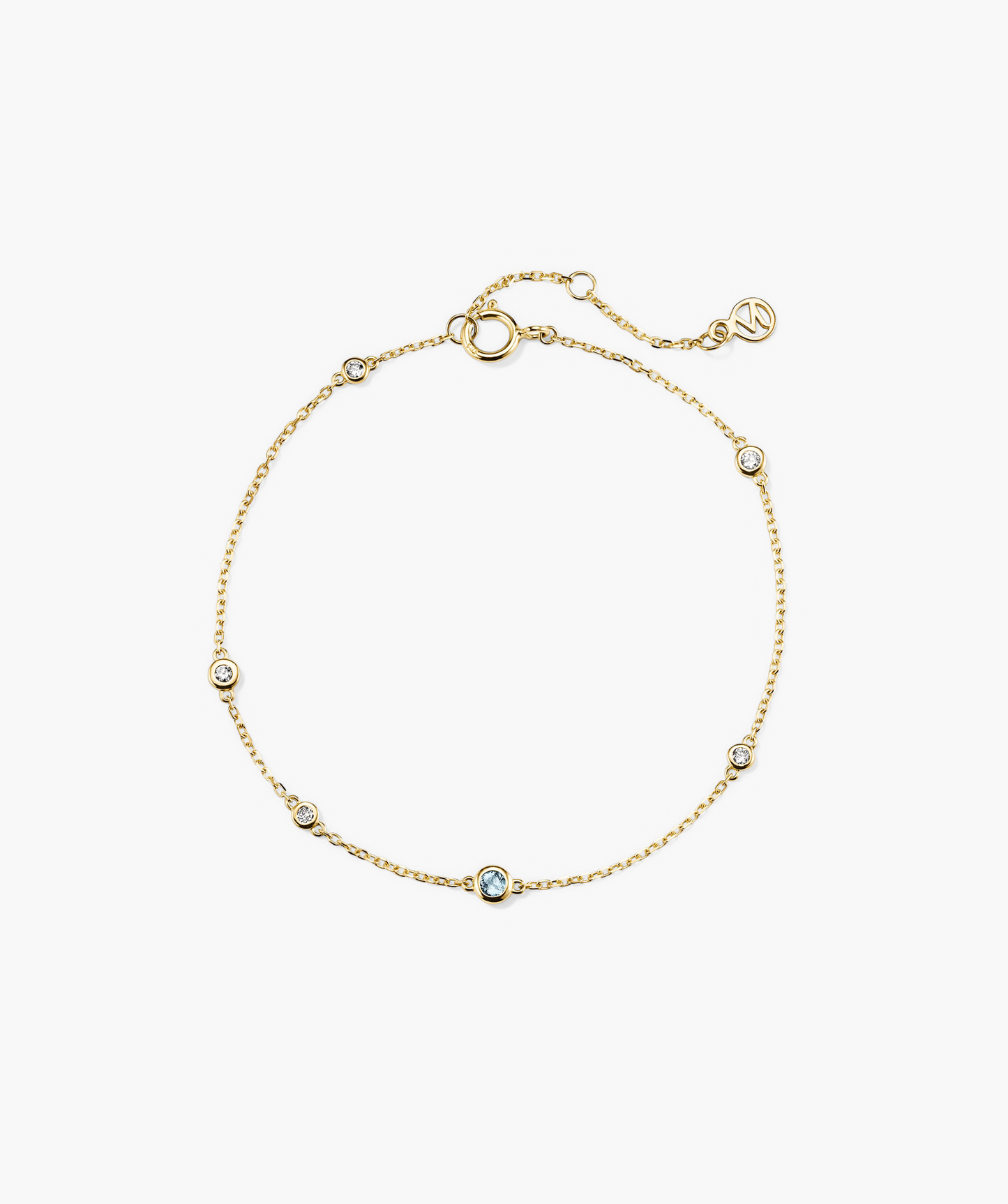 Multi Gemstone Station Bracelet