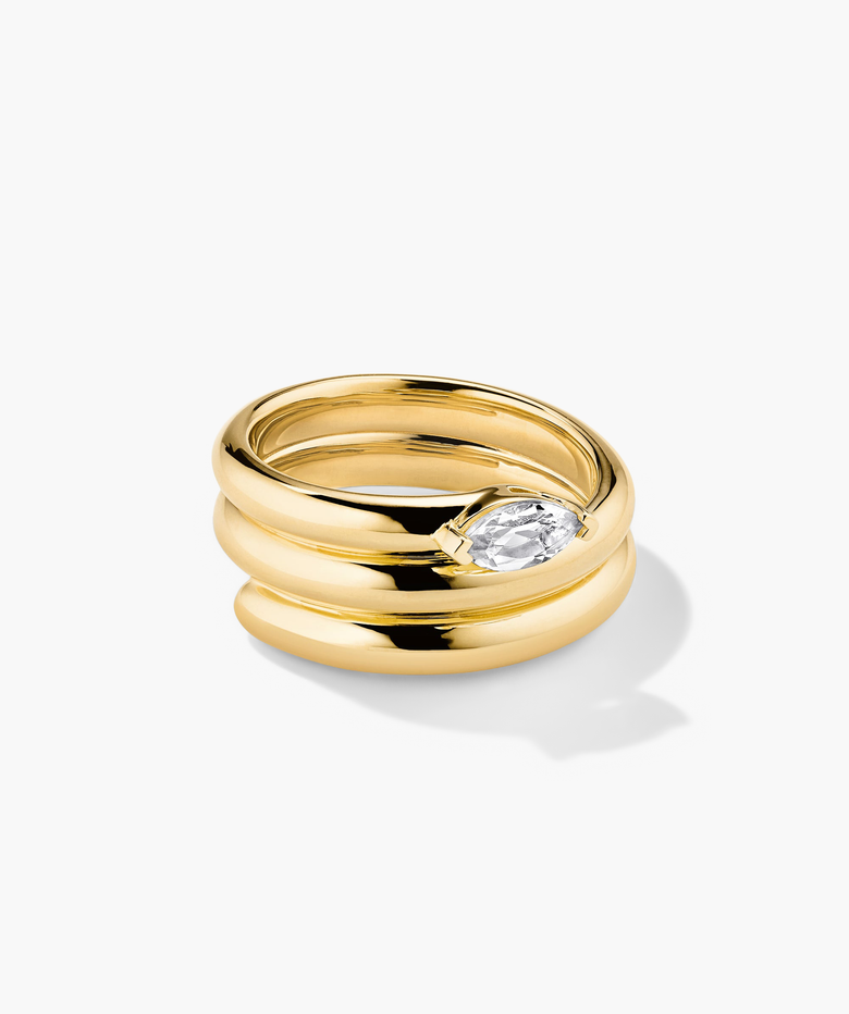 Boa Gemstone Coil Ring