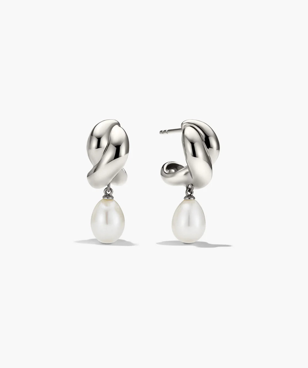 Brioche Pearl Drop Earrings