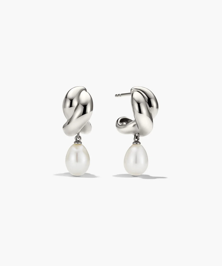 Brioche Pearl Drop Earrings