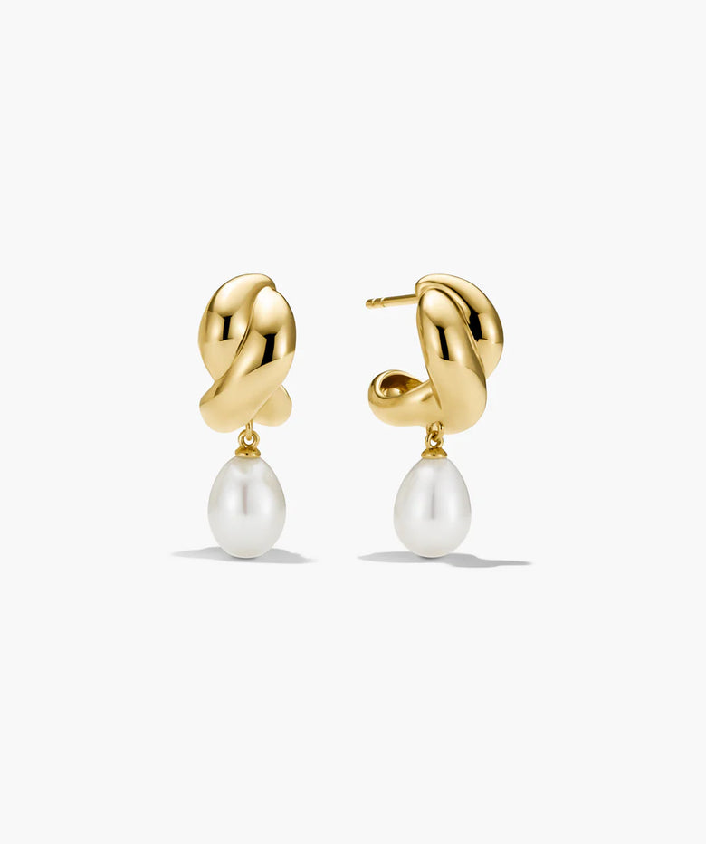 Brioche Pearl Drop Earrings