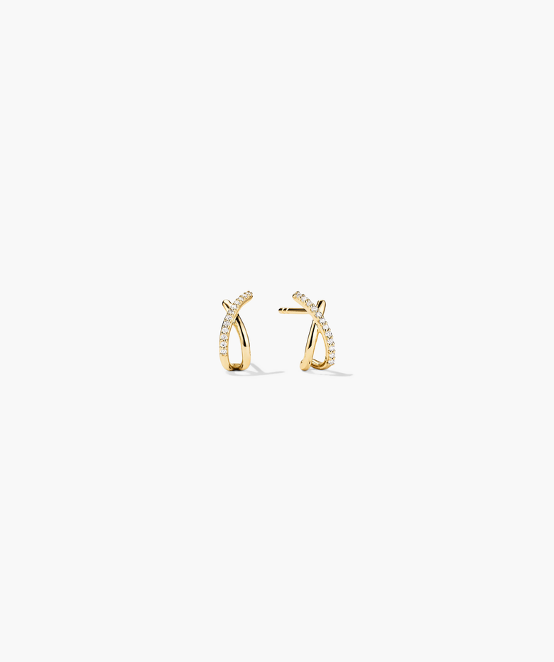 Pave Diamond X Studs