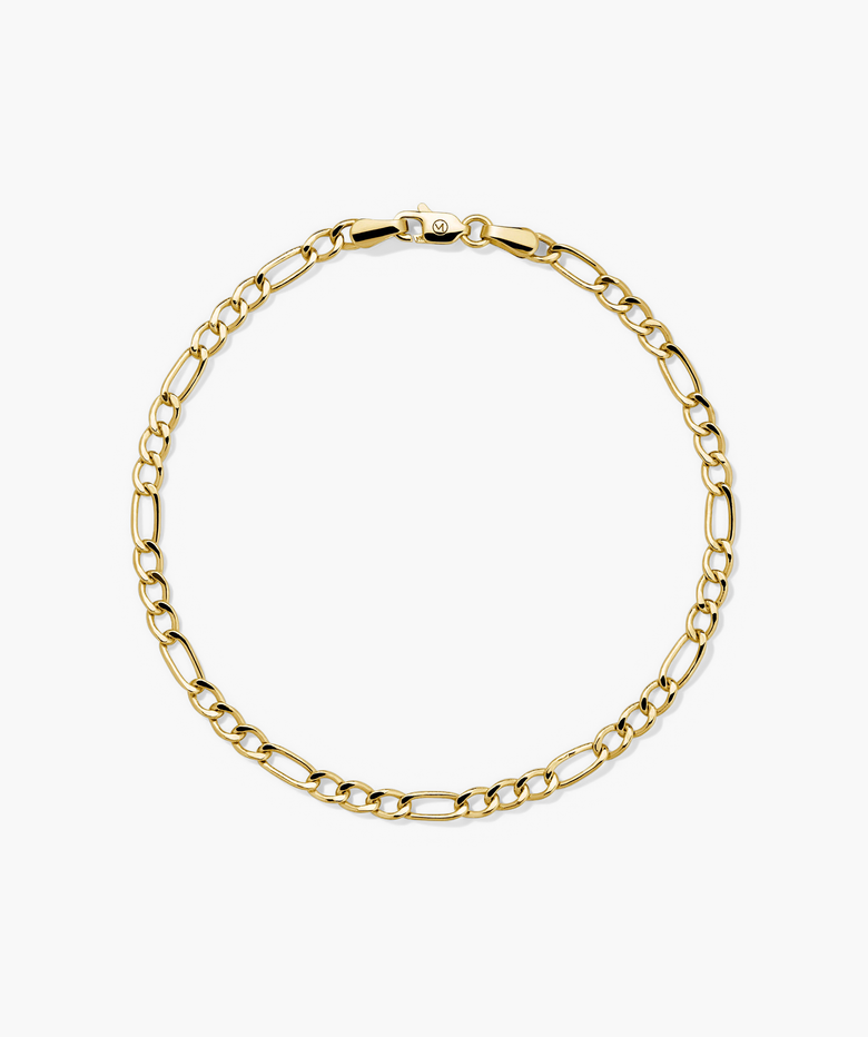 3.25mm Bold Figaro Chain Bracelet