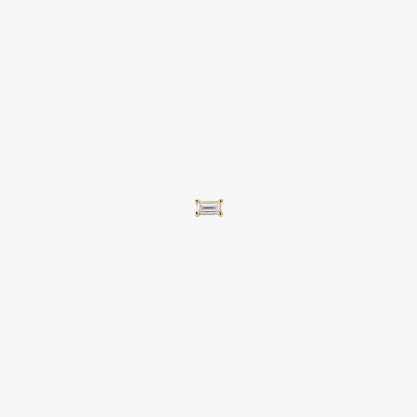 Pos - Baguette Diamond Flat Back Stud