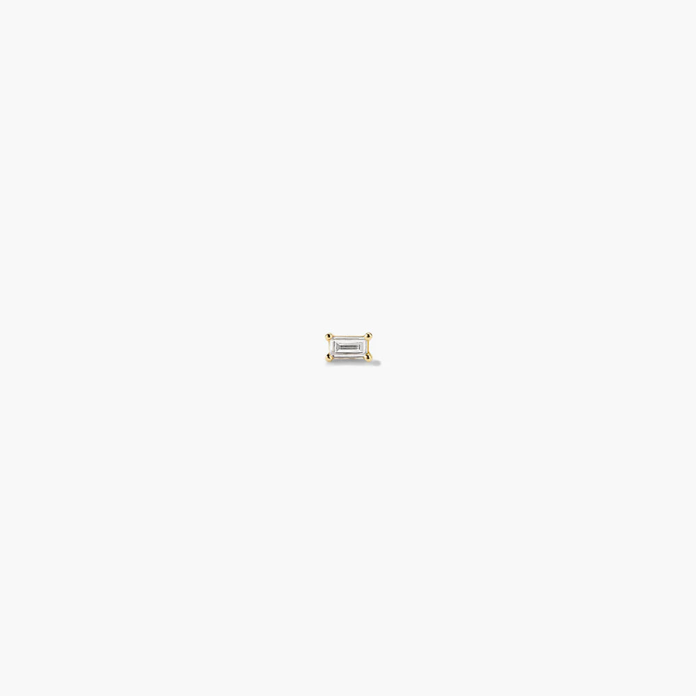Pos - Baguette Diamond Flat Back Stud