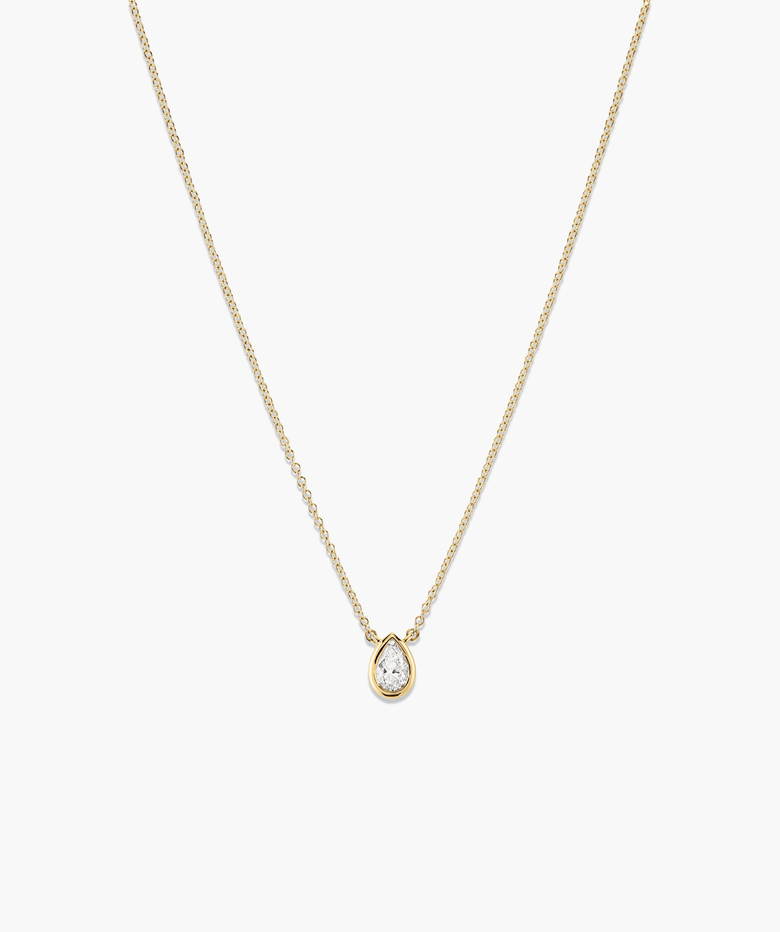 Lab Grown Diamond Pear Necklace