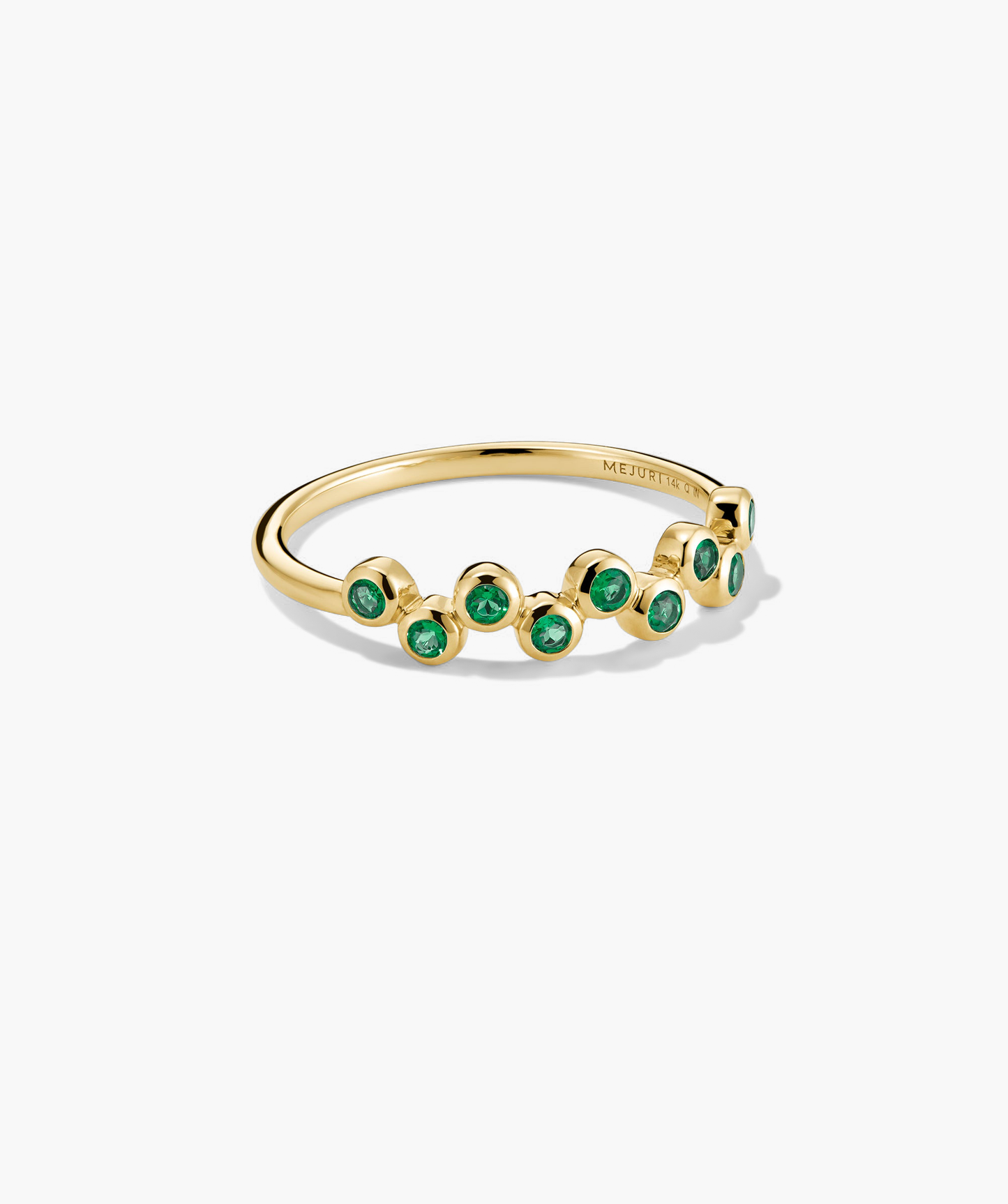 Zig Zag Ring Lab Grown Emerald