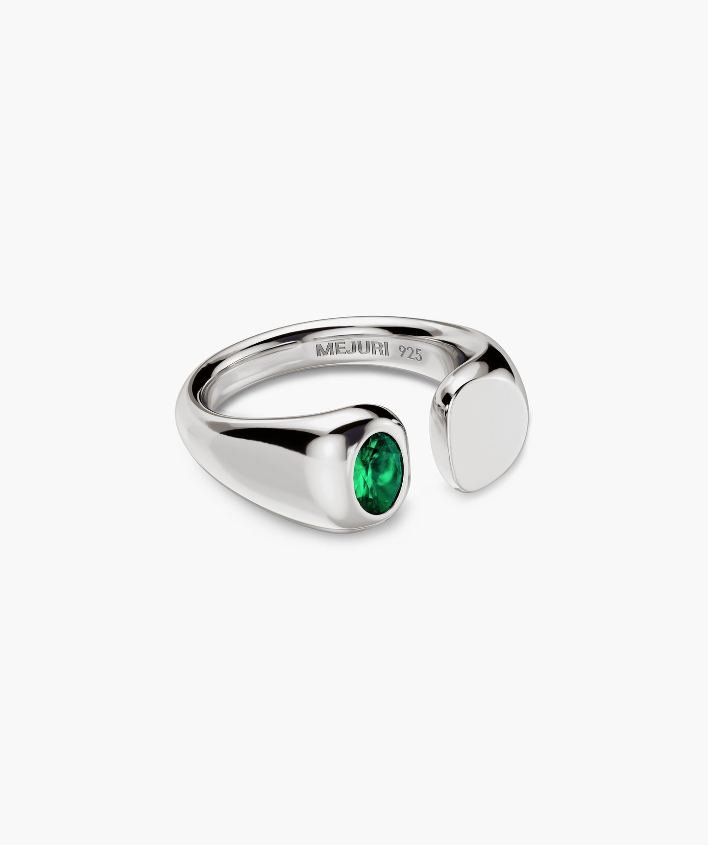 Open Signet Ring Gemstone Silver