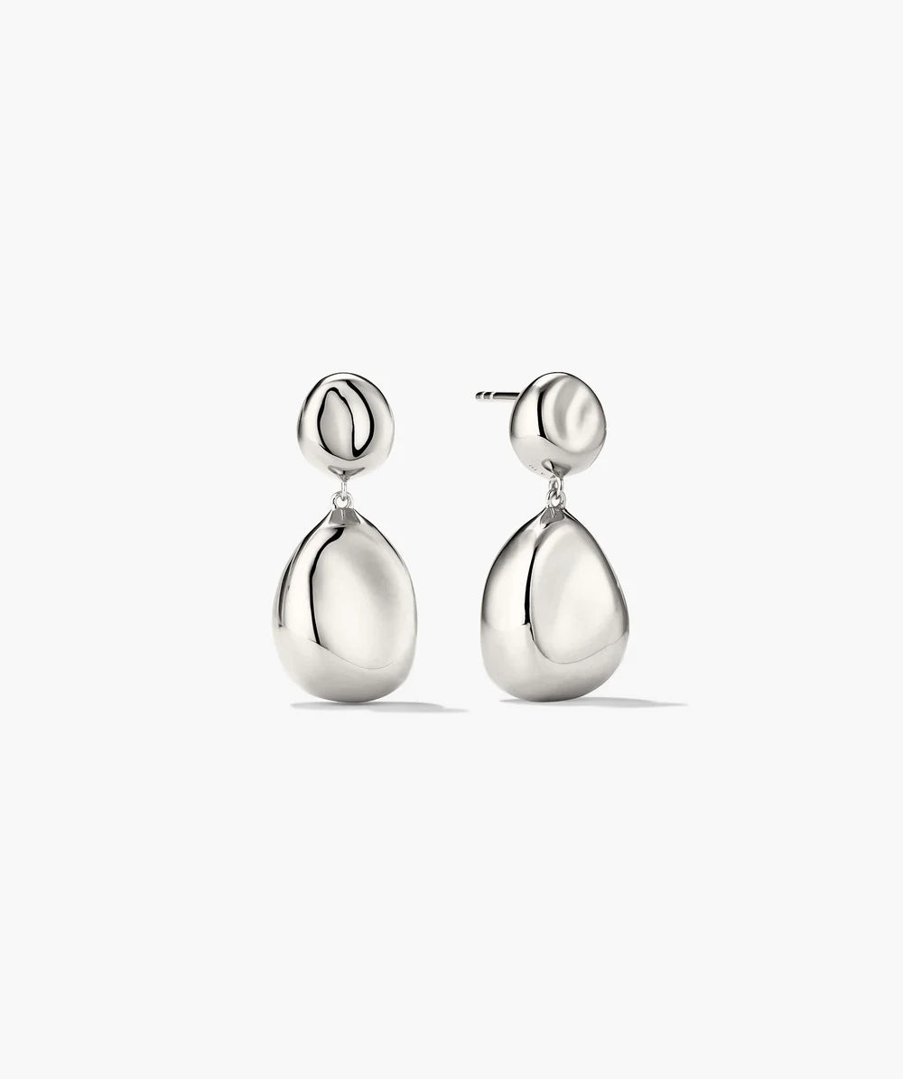 Organic Dome Drop Earrings