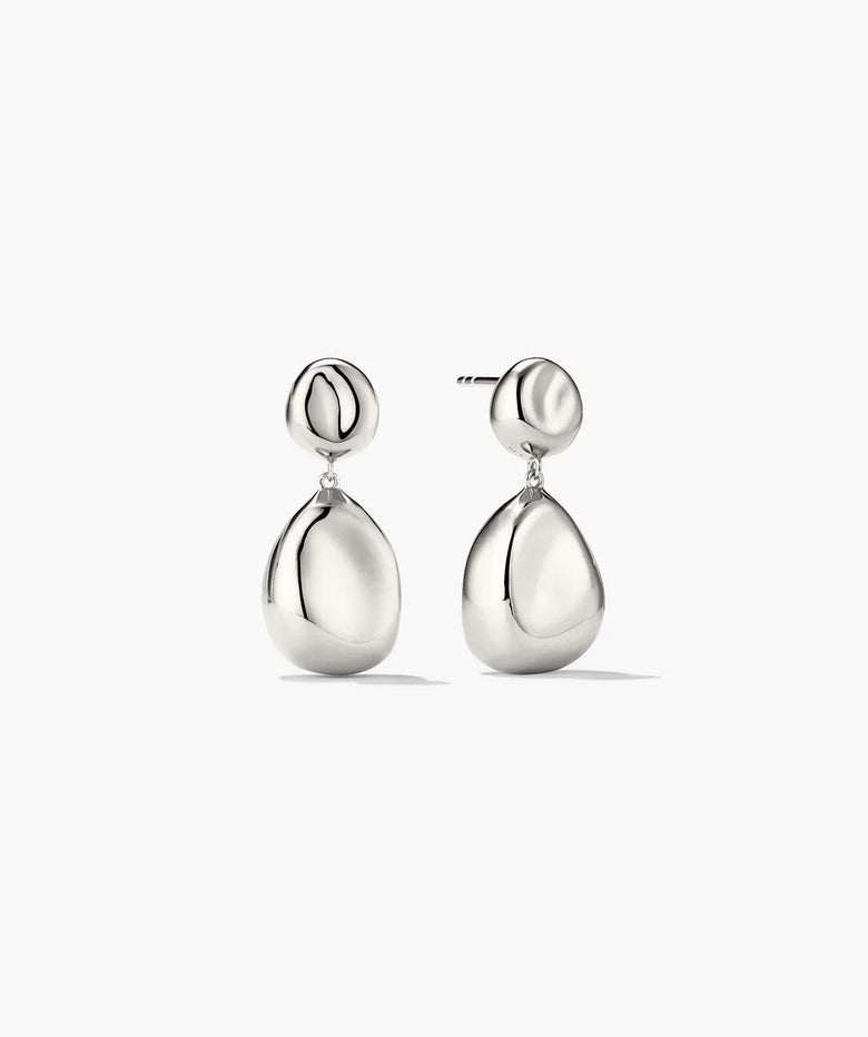 Organic Dome Drop Earrings
