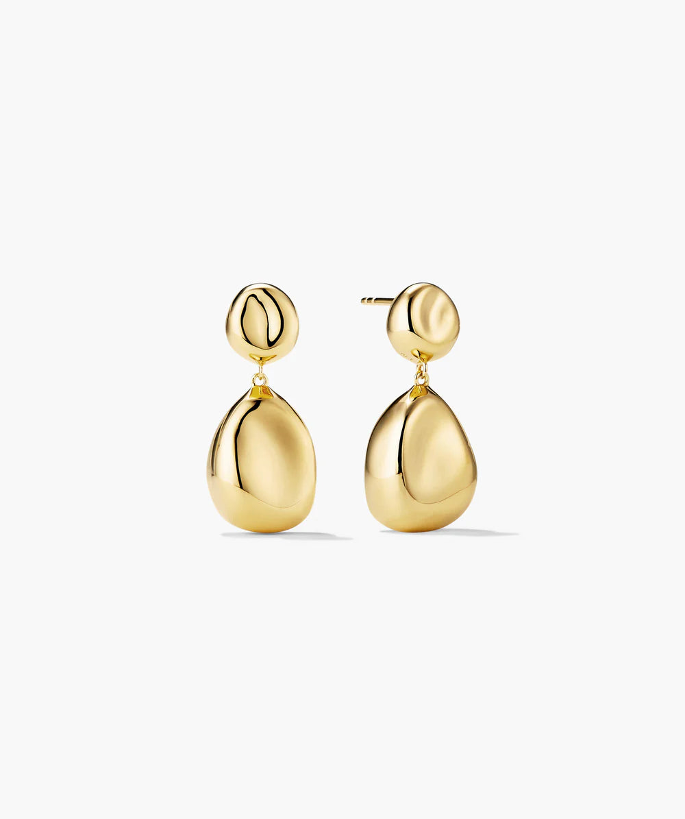 Organic Dome Drop Earrings