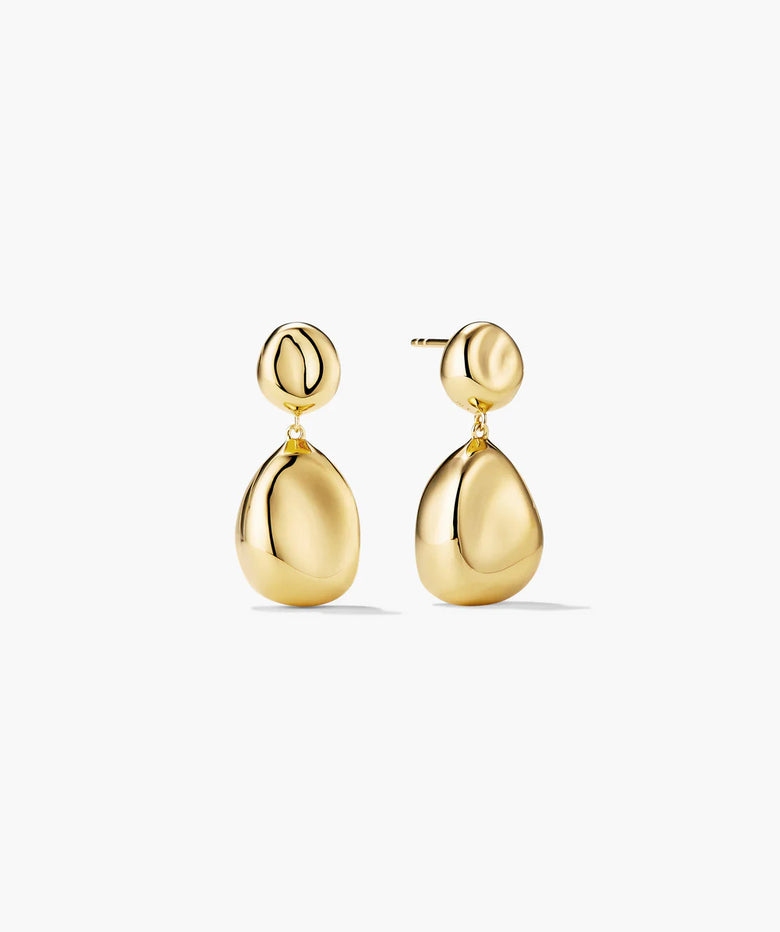 Organic Dome Drop Earrings