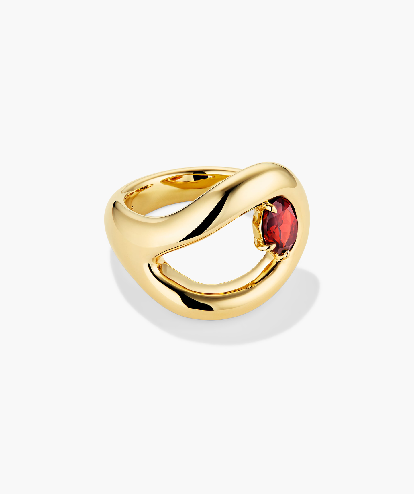 Organic Dome Open Gemstone Ring