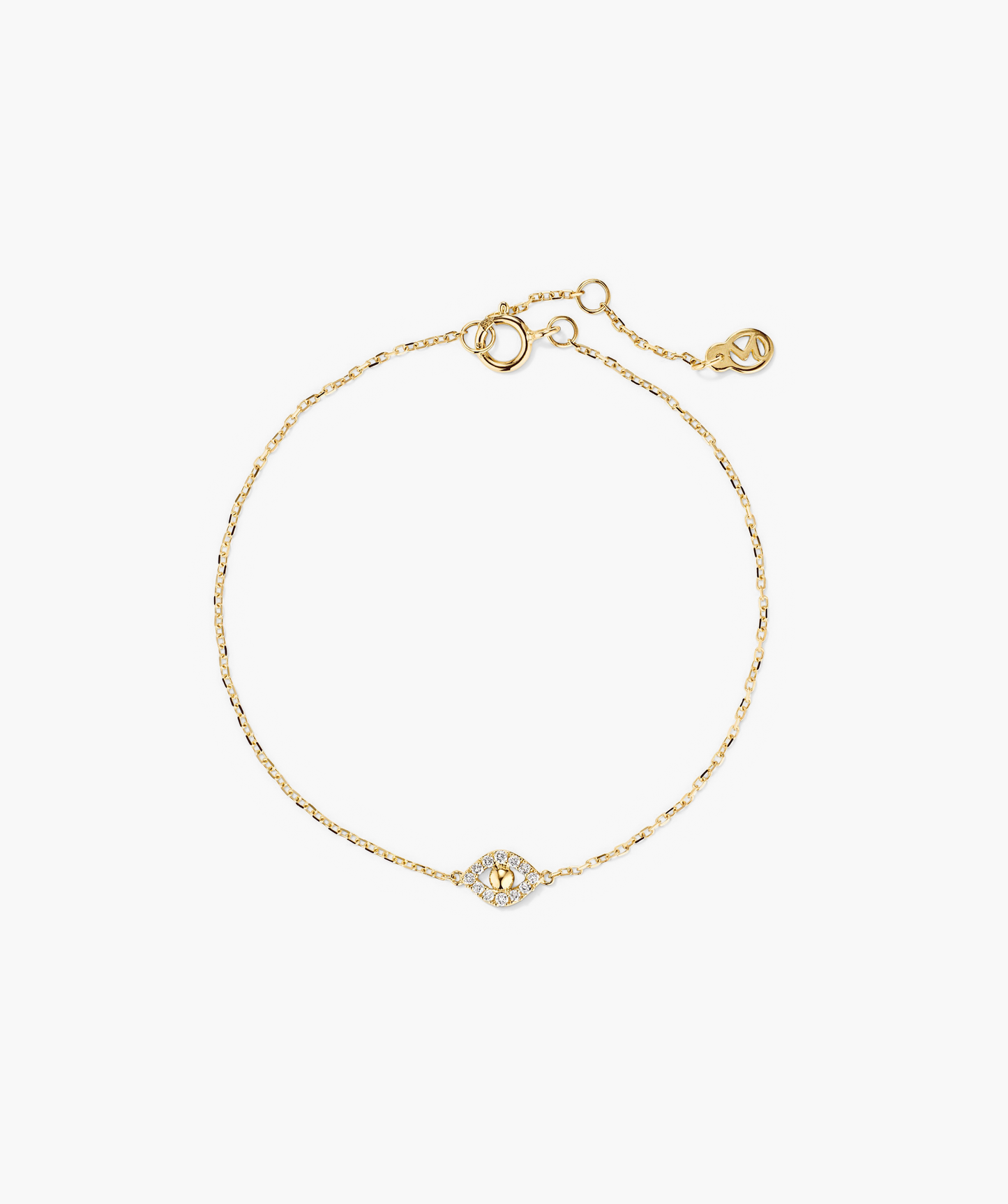 Pave Diamond Evil Eye Bracelet