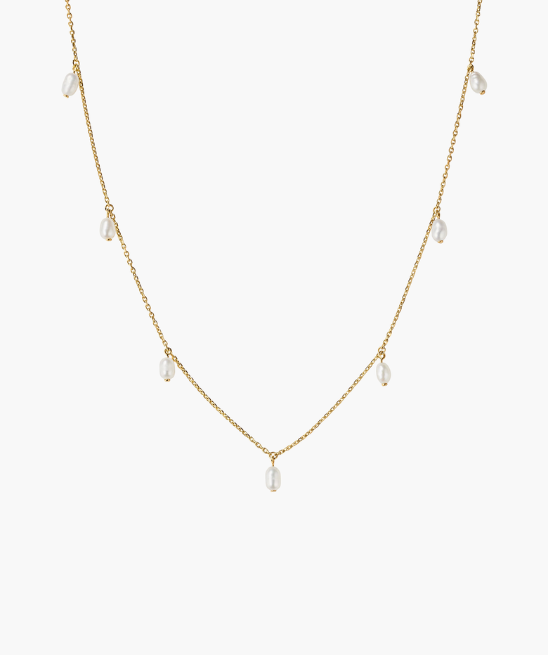 Tiny Pearl Station Necklace