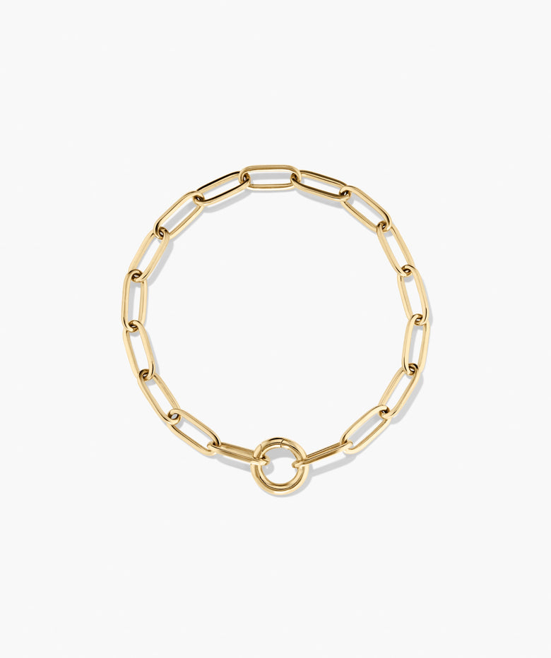 Paperclip Chain Charm Bracelet