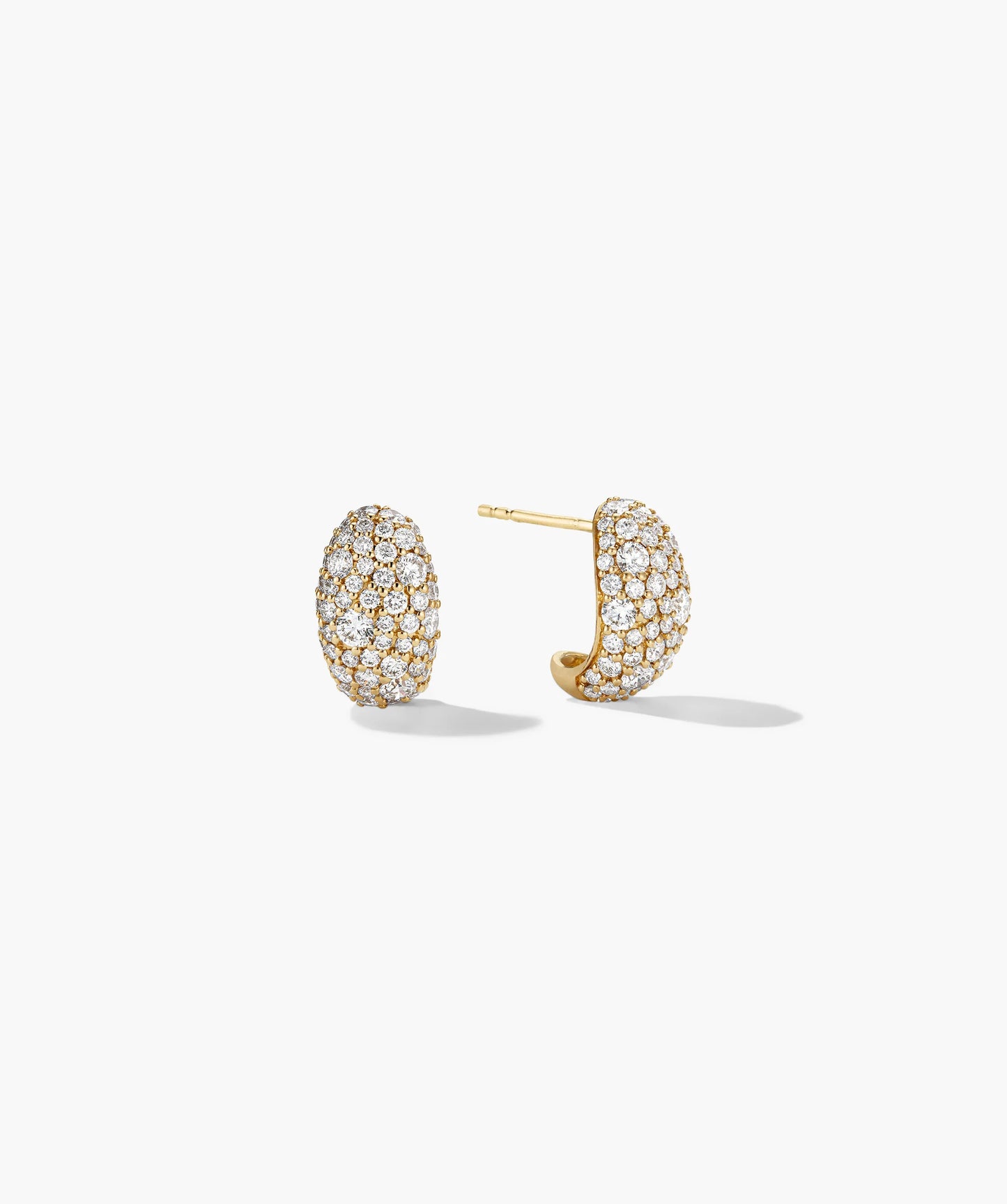 LGD Pave Diamond Dome Hoops