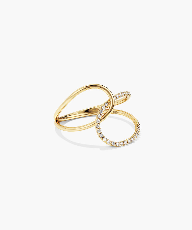 Interconnected Loop PavÃƒÂ© Diamond Ring