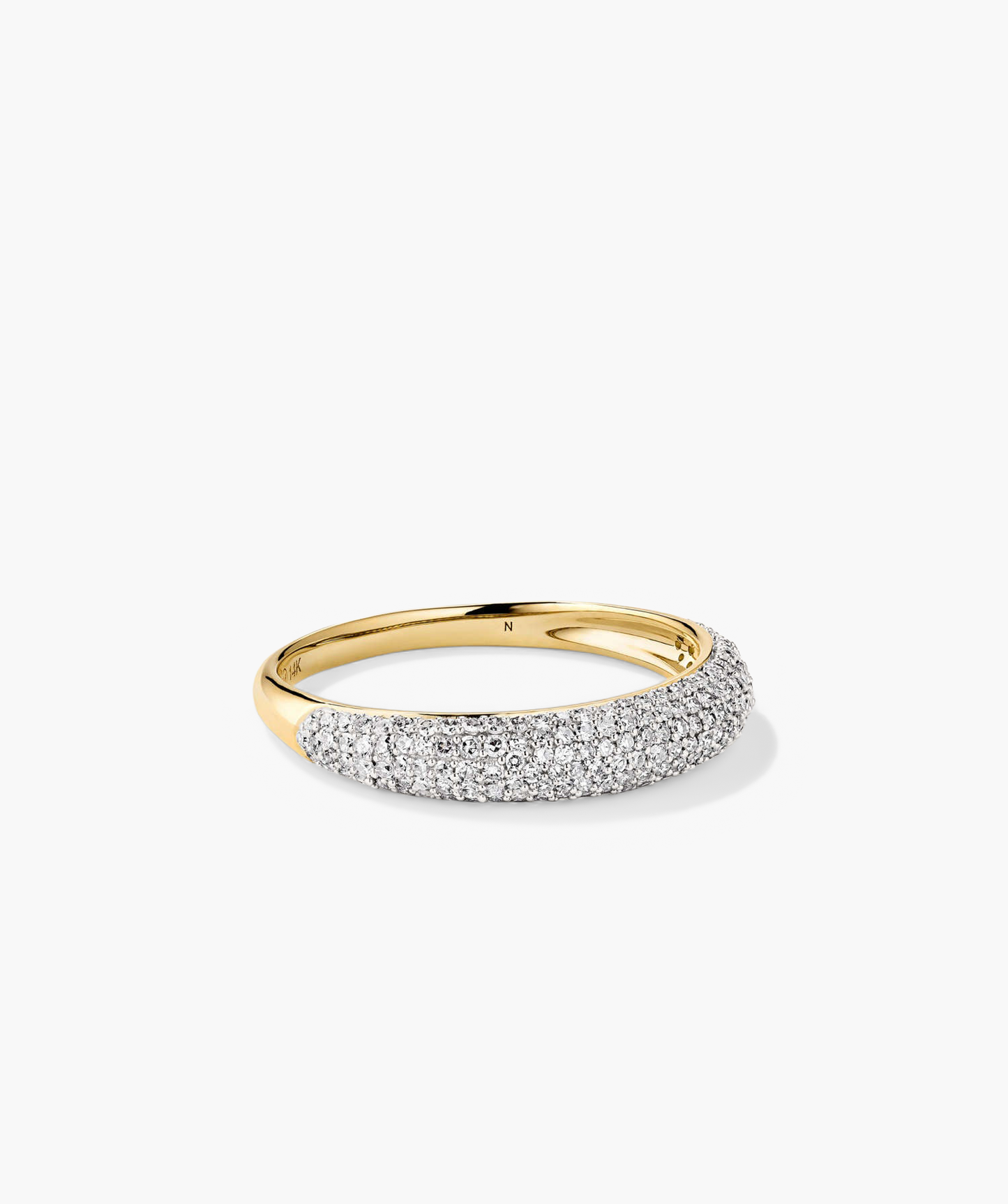 Pave Diamond Thin Dome Ring