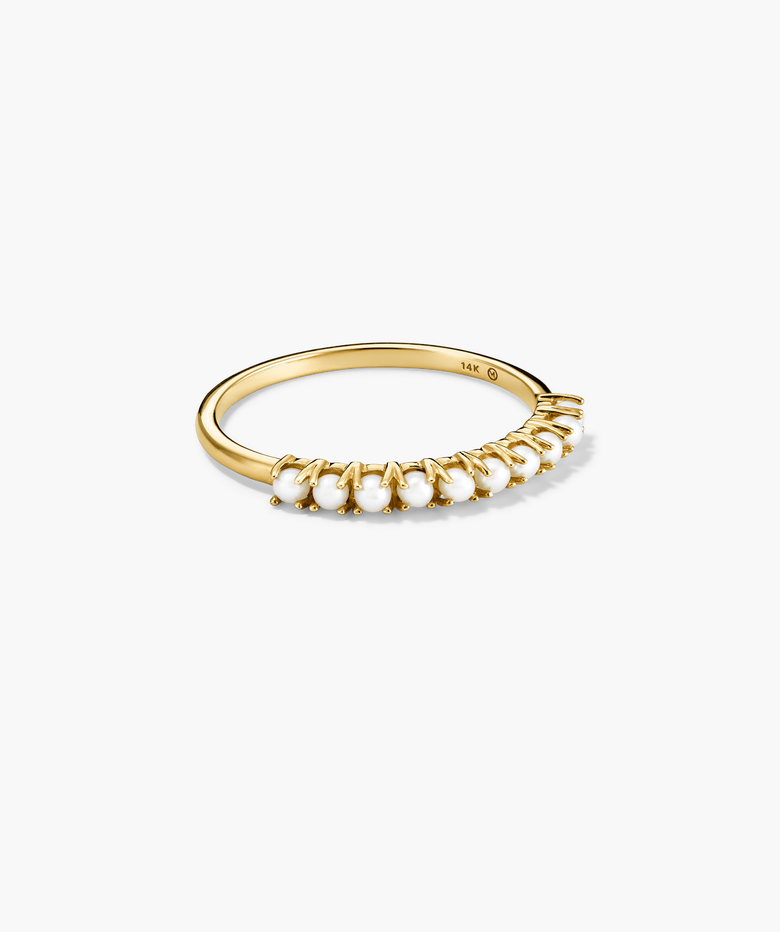 Pearl Half Eternity Ring Relaunch
