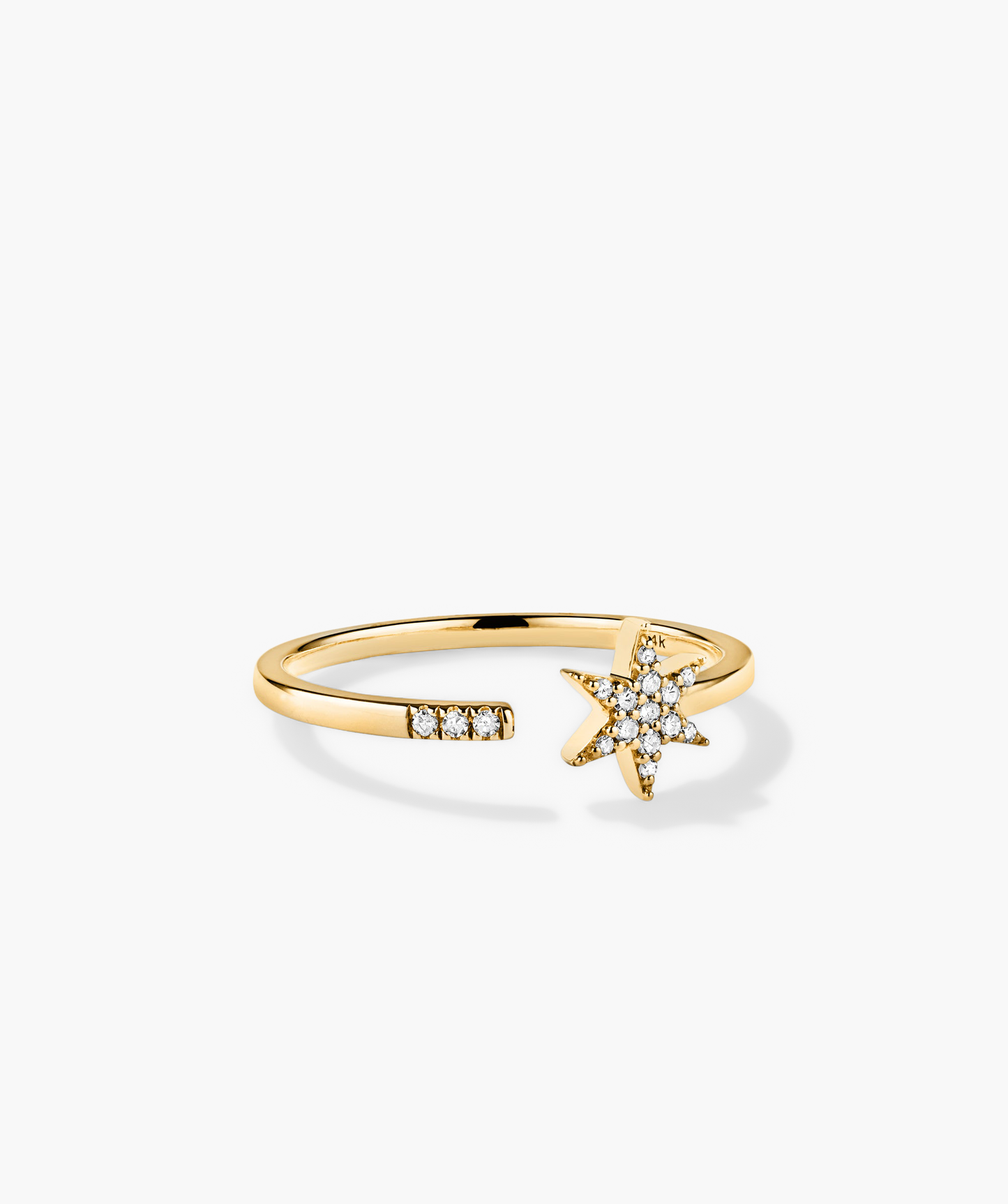 Pave Diamond Star Open Ring
