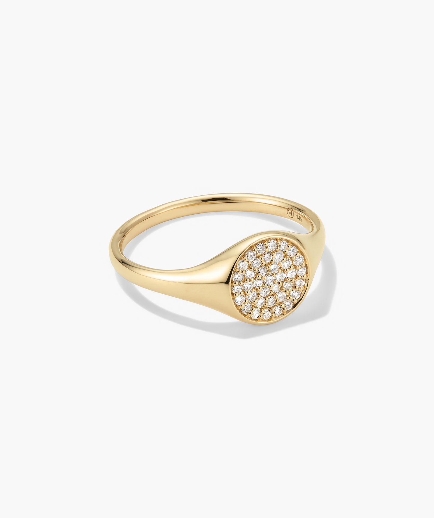 Pave Diamond Signet Pinky Ring