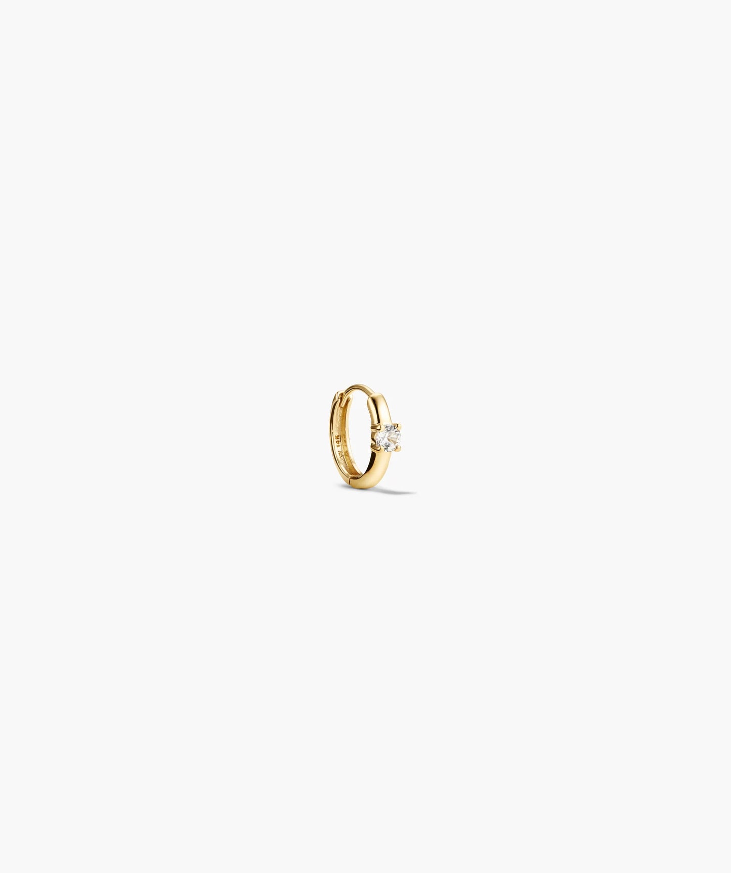 Single Colored Mini Hoop White Sapphire