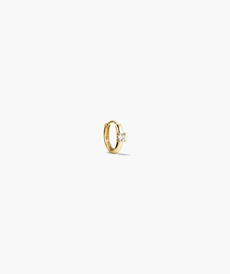 Single Colored Mini Hoop White Sapphire
