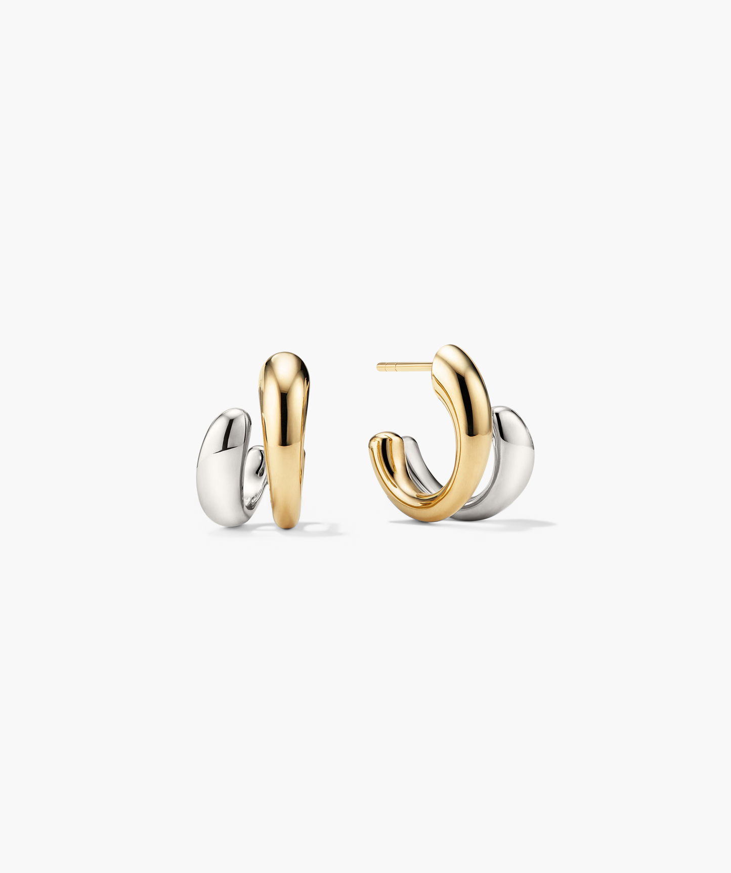 Mixed Metal Double Hoop