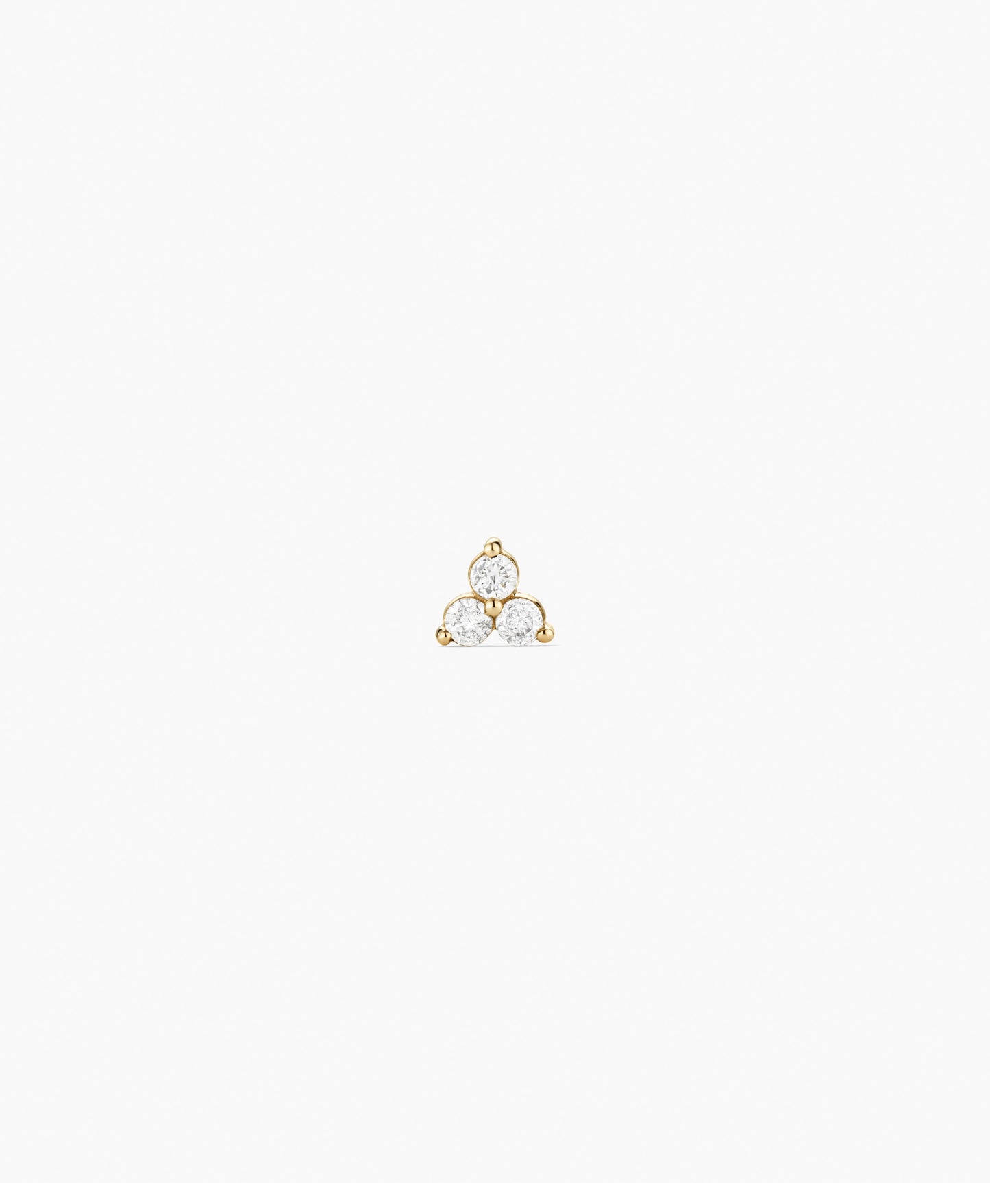Mini Lotus Diamond Flat Back Stud