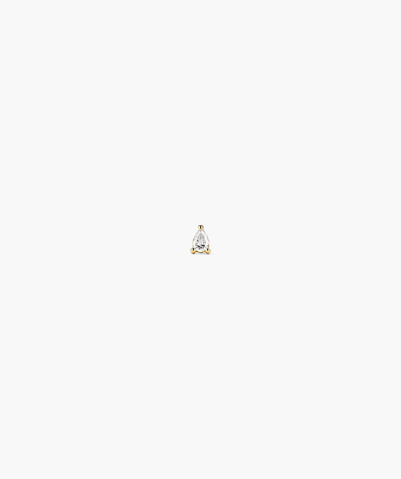 Single Tiny Pear Diamond Flat Back Stud